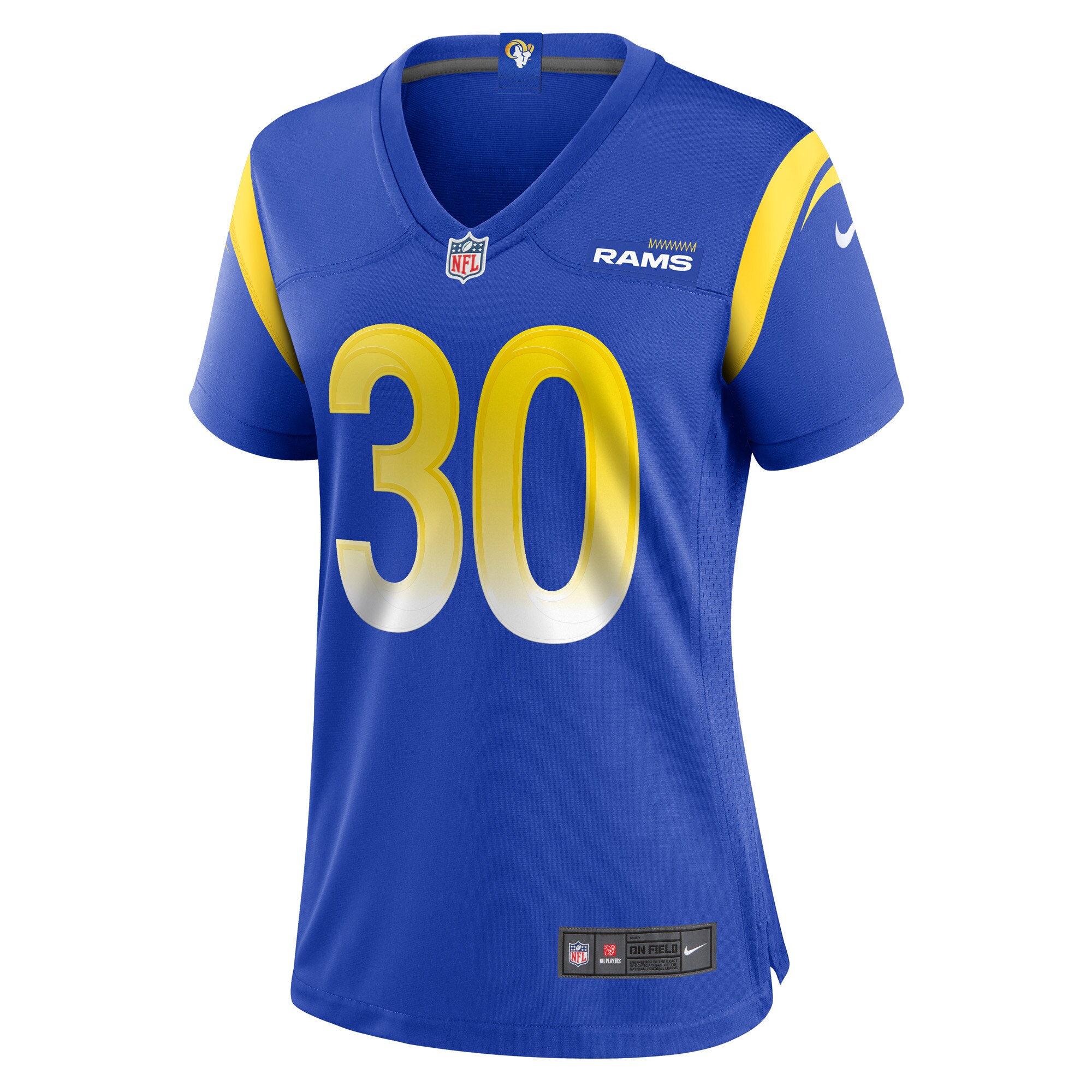Alternative view of Women's Los Angeles Rams Josh Wallace Royal Game Jersey JS5537 nicesnker