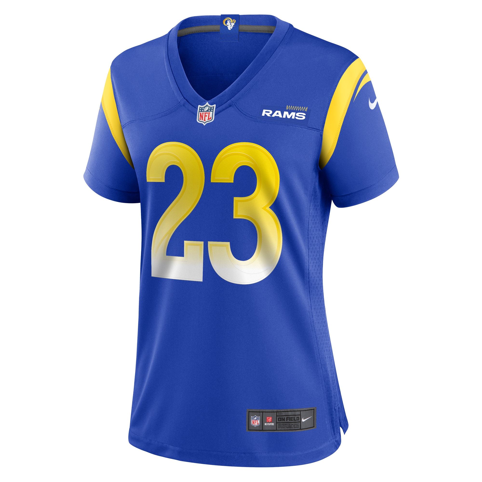 Alternative view of Women's Los Angeles Rams Kyren Williams Royal Game Player Jersey JS7521 nicesnker