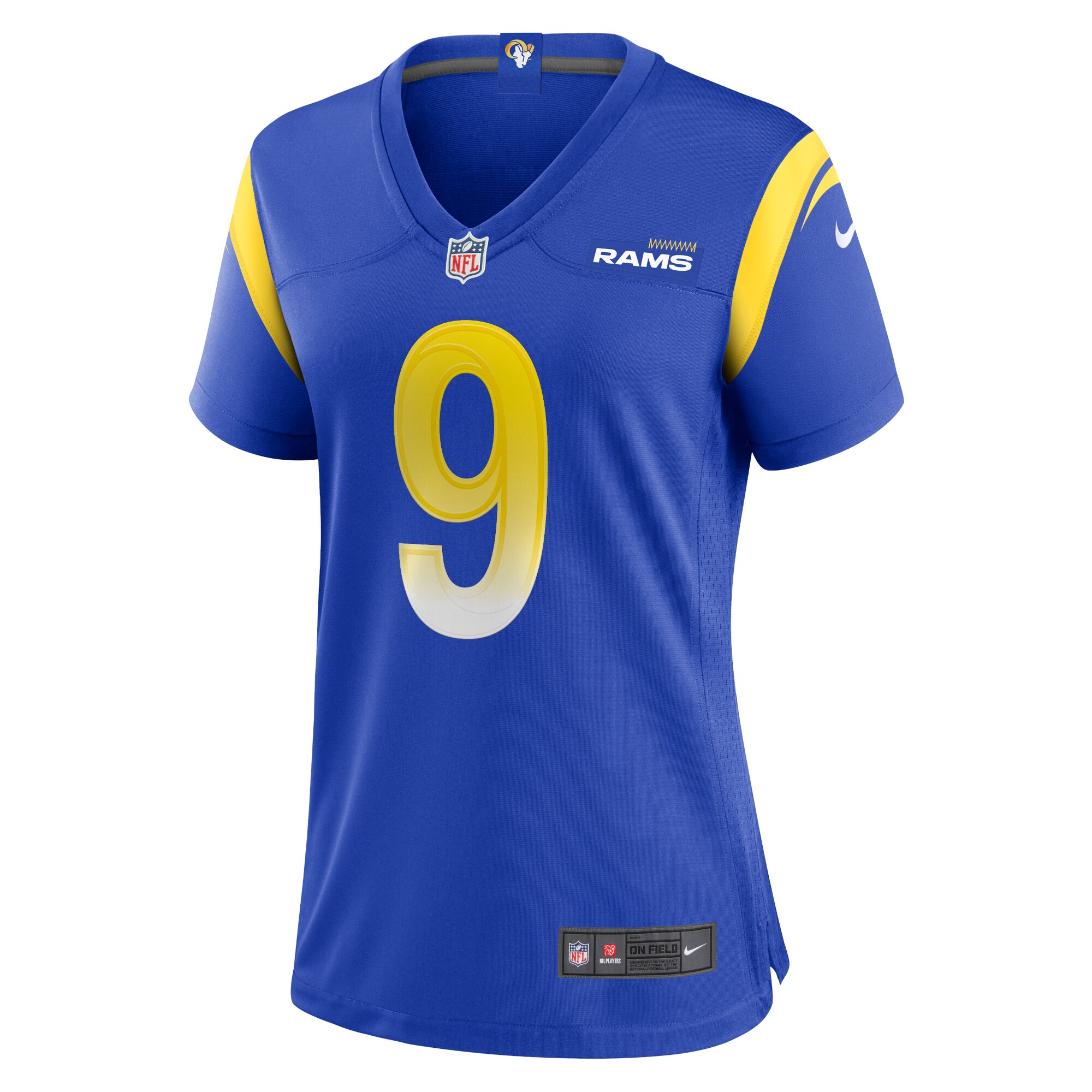 Alternative view of Women's Los Angeles Rams Matthew Stafford Royal Game Jersey JS4276 nicesnker