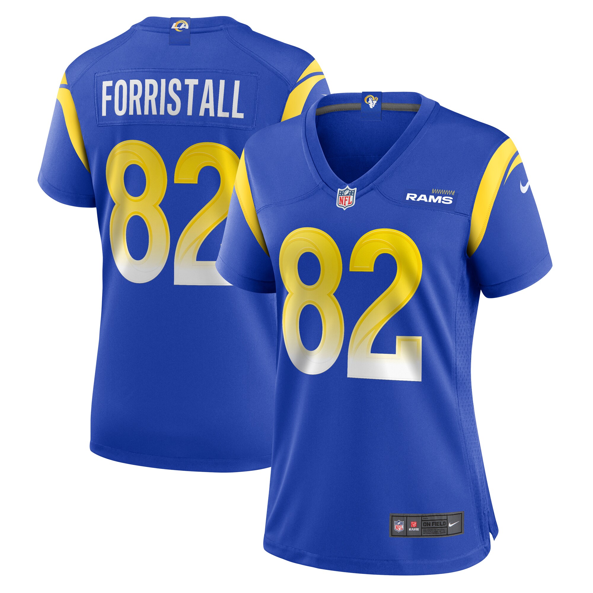 Women's Los Angeles Rams Miller Forristall Royal Game Jersey JS1201 nicesnker