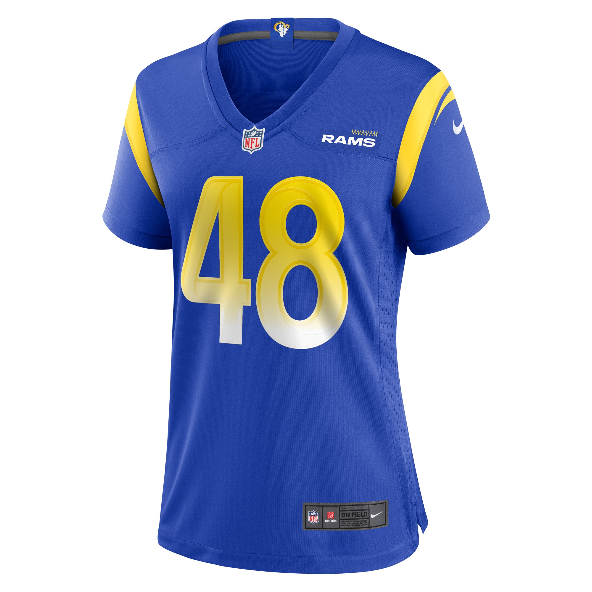 Alternative view of Women's Los Angeles Rams Omar Speights Royal Game Jersey JS1166 nicesnker