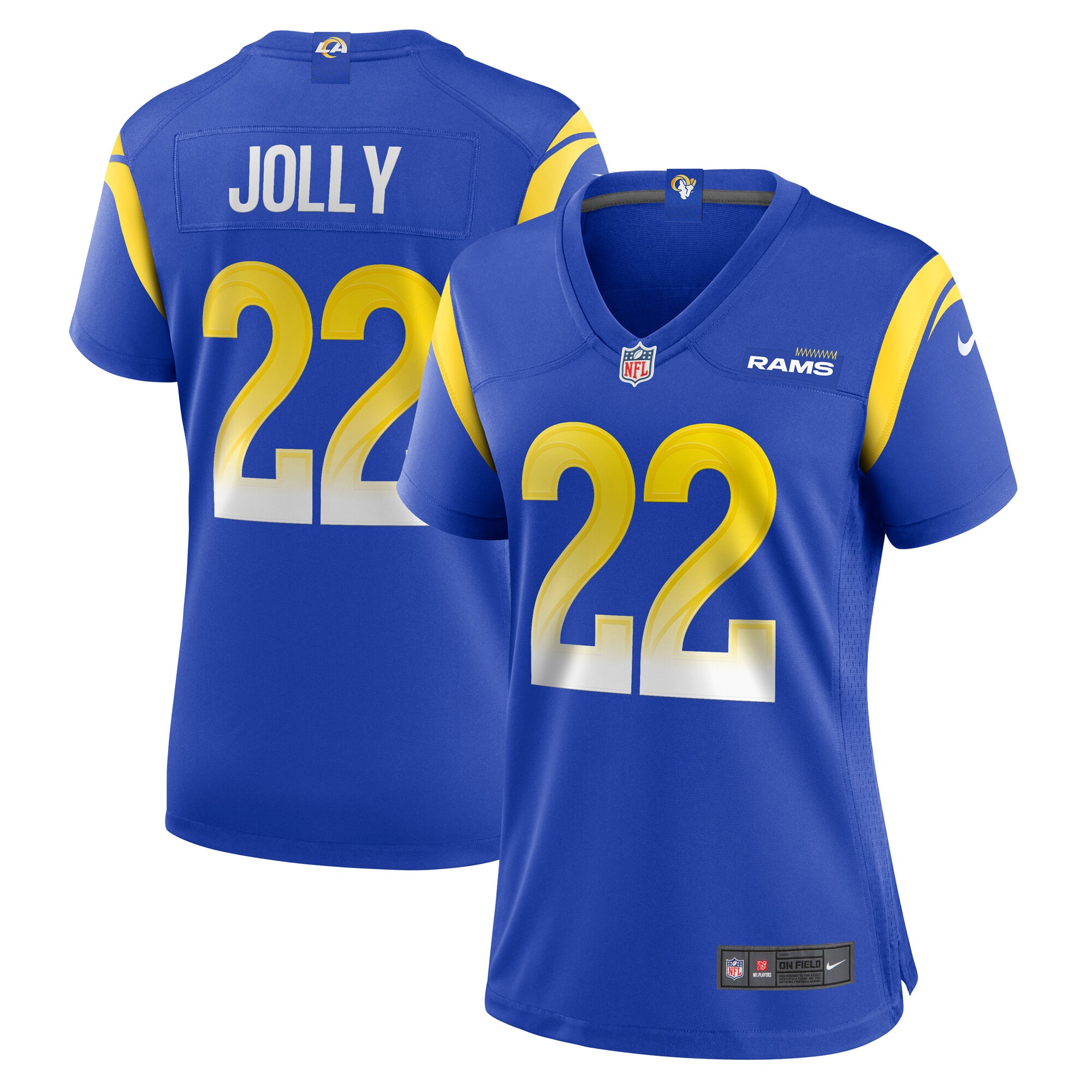 Women's Los Angeles Rams Shaun Jolly Royal Home Game Jersey JS1768 nicesnker