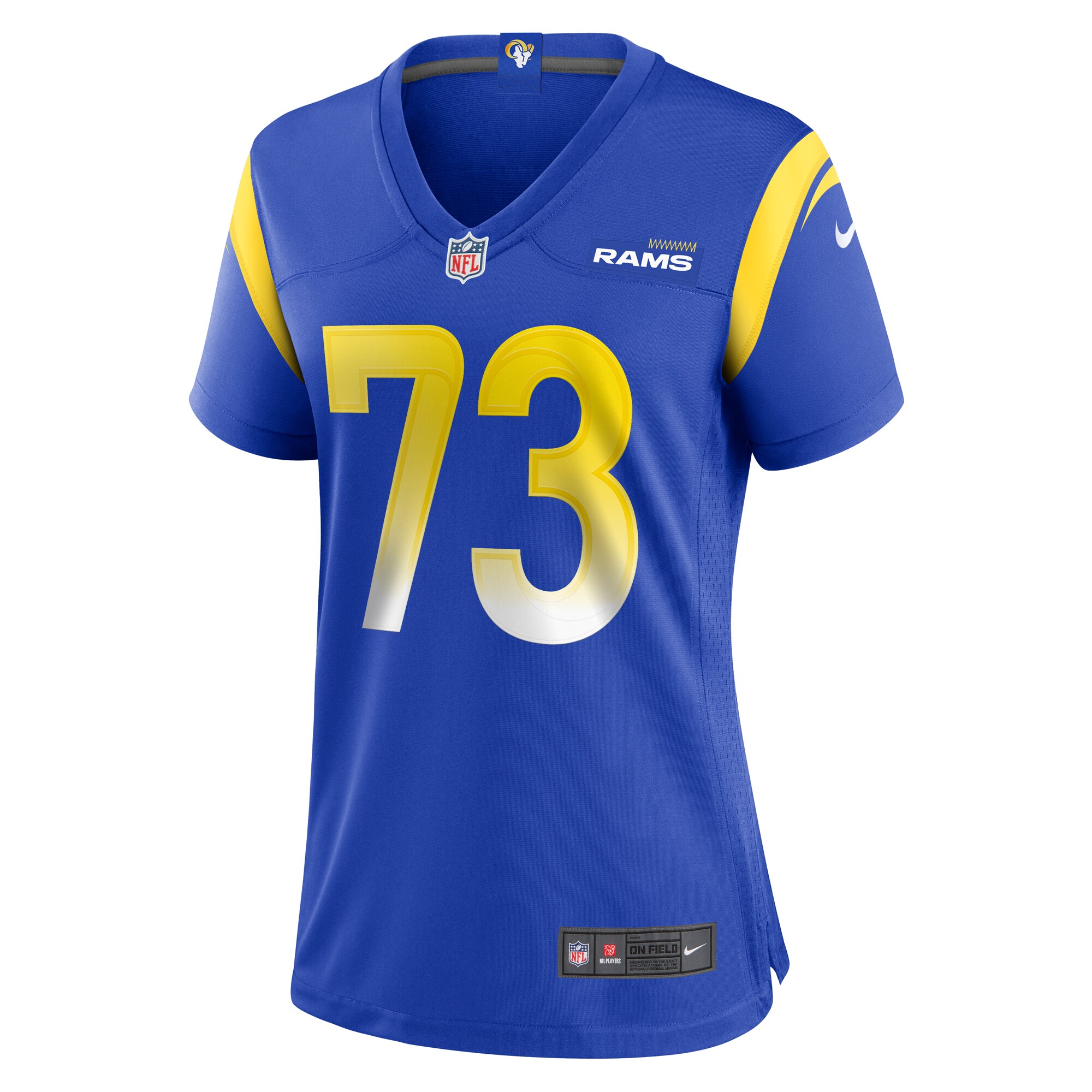 Alternative view of Women's Los Angeles Rams Steve Avila Royal Home Game Jersey JS2719 nicesnker