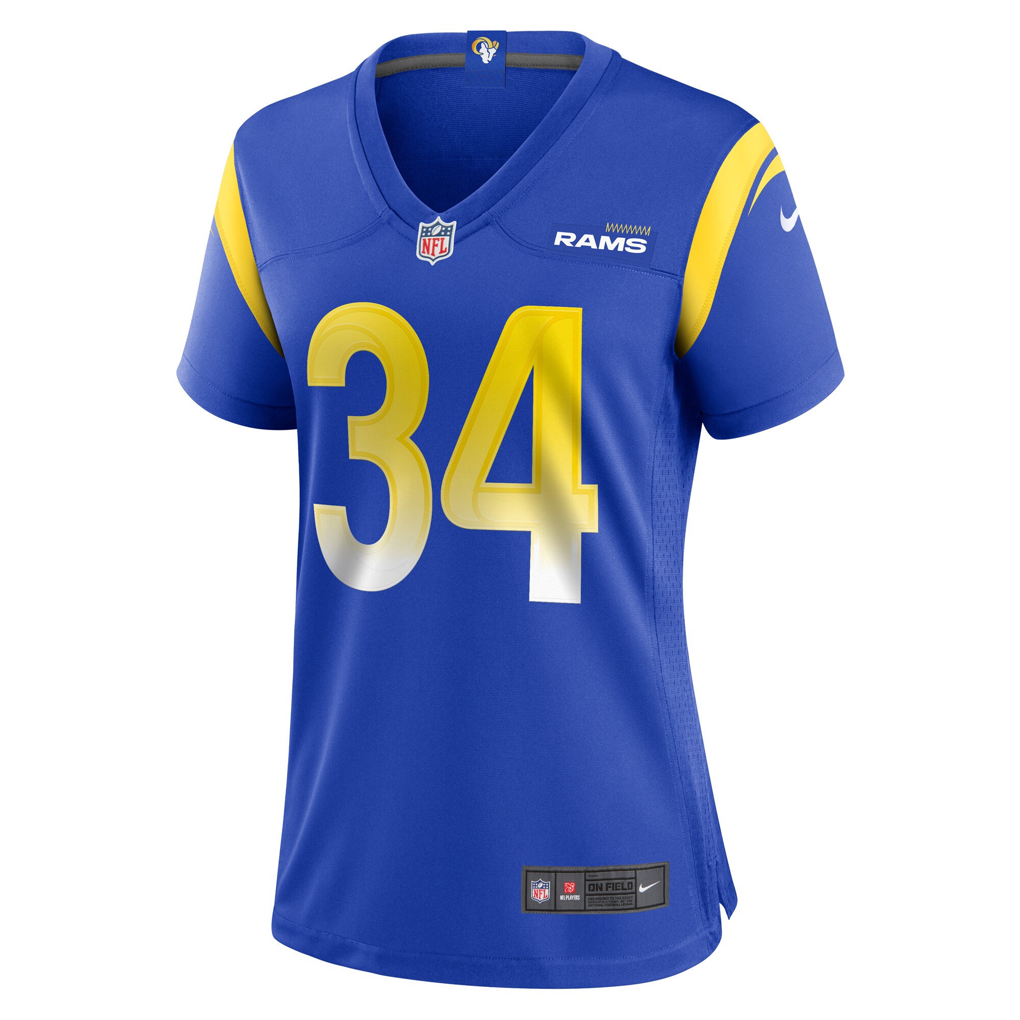 Alternative view of Women's Los Angeles Rams Tanner Ingle Royal Home Game Jersey JS5180 nicesnker