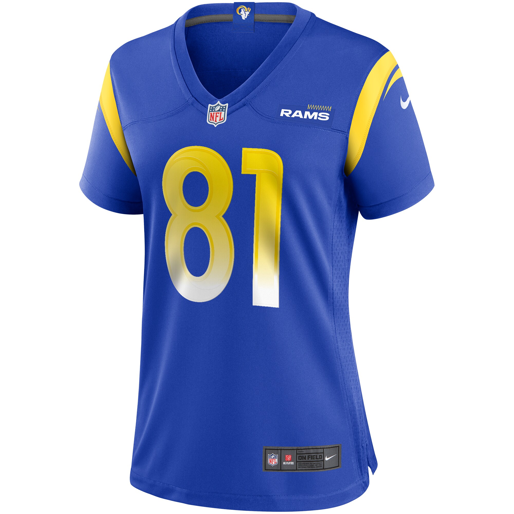 Alternative view of Women's Los Angeles Rams Torry Holt Royal Game Retired Player Jersey JS1429 nicesnker