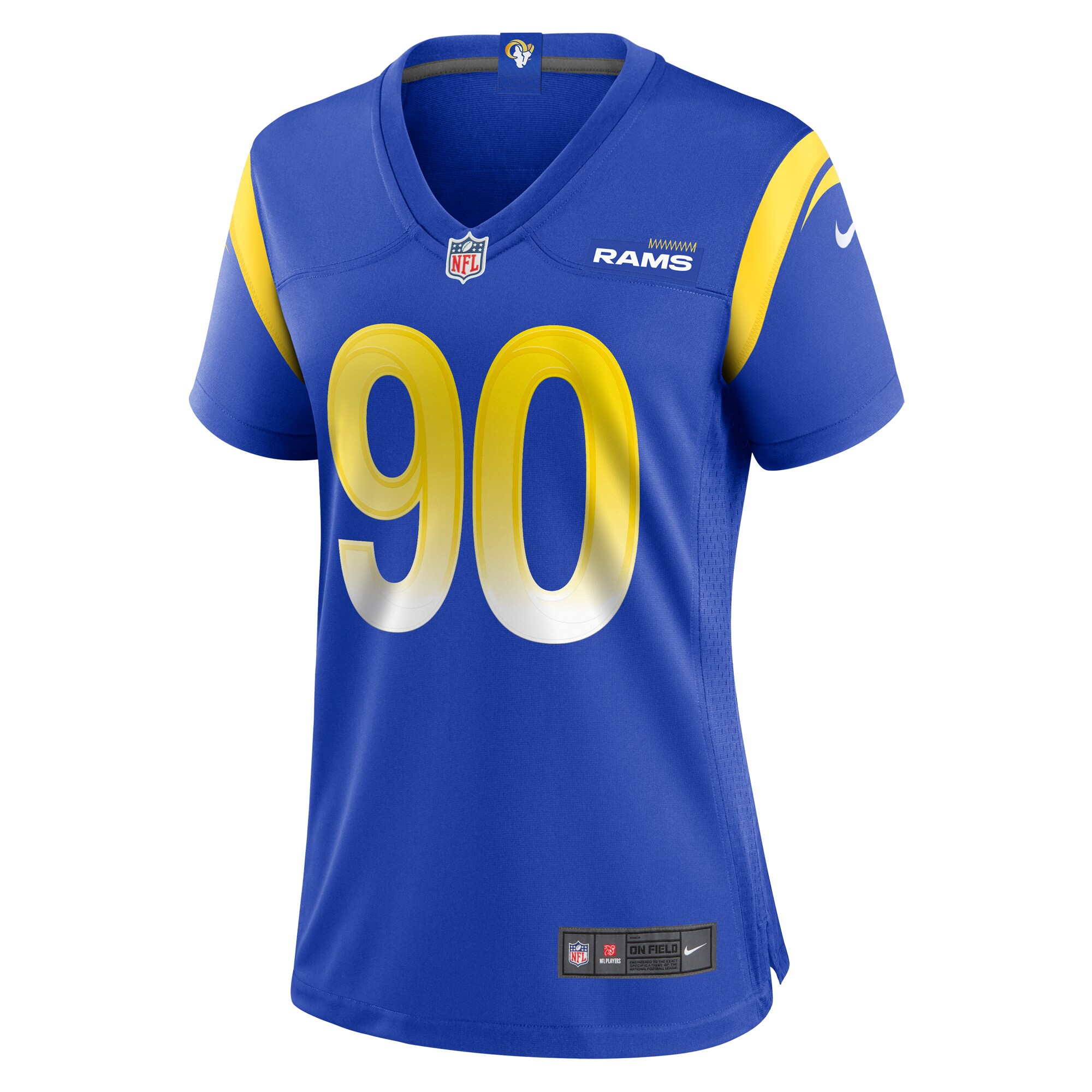Alternative view of Women's Los Angeles Rams Tyler Davis Royal Game Jersey JS6543 nicesnker