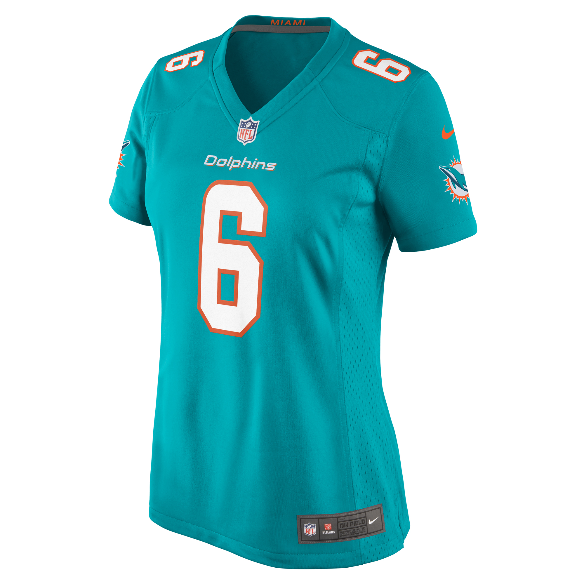Alternative view of Women's Miami Dolphins Anthony Walker Jr. Aqua Game Jersey JS7020 nicesnker