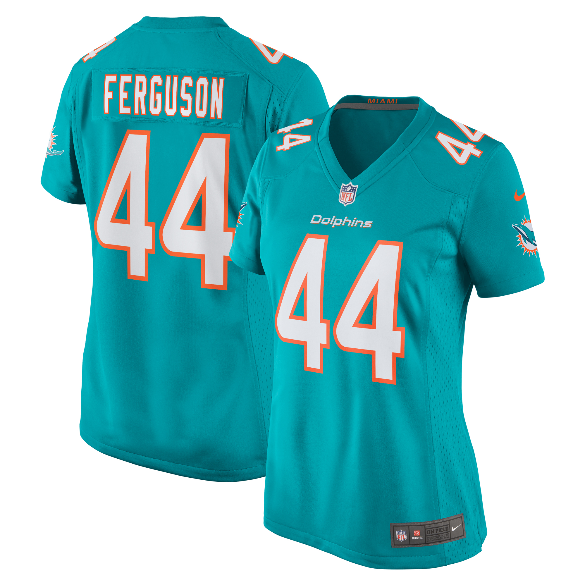 Women's Miami Dolphins Blake Ferguson Aqua Game Player Jersey JS7561 nicesnker