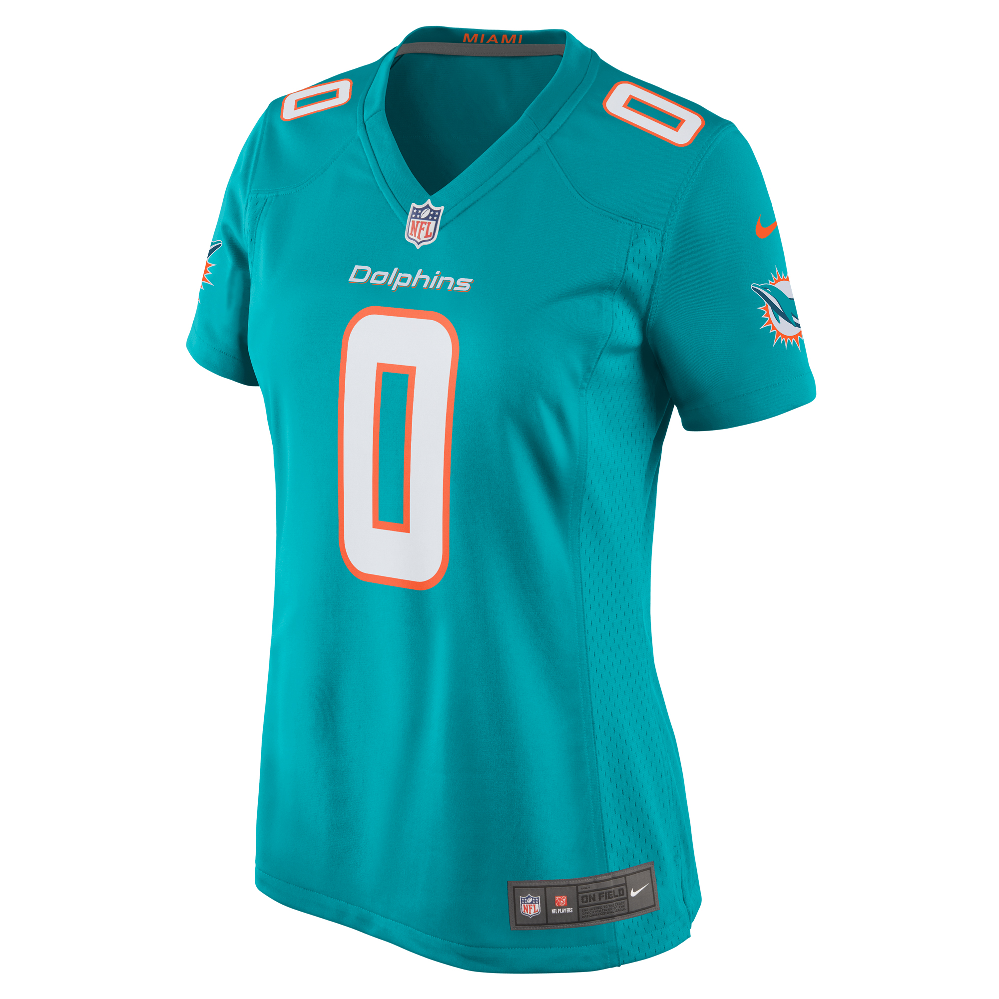 Alternative view of Women's Miami Dolphins Braxton Berrios Aqua Game Jersey JS6036 nicesnker