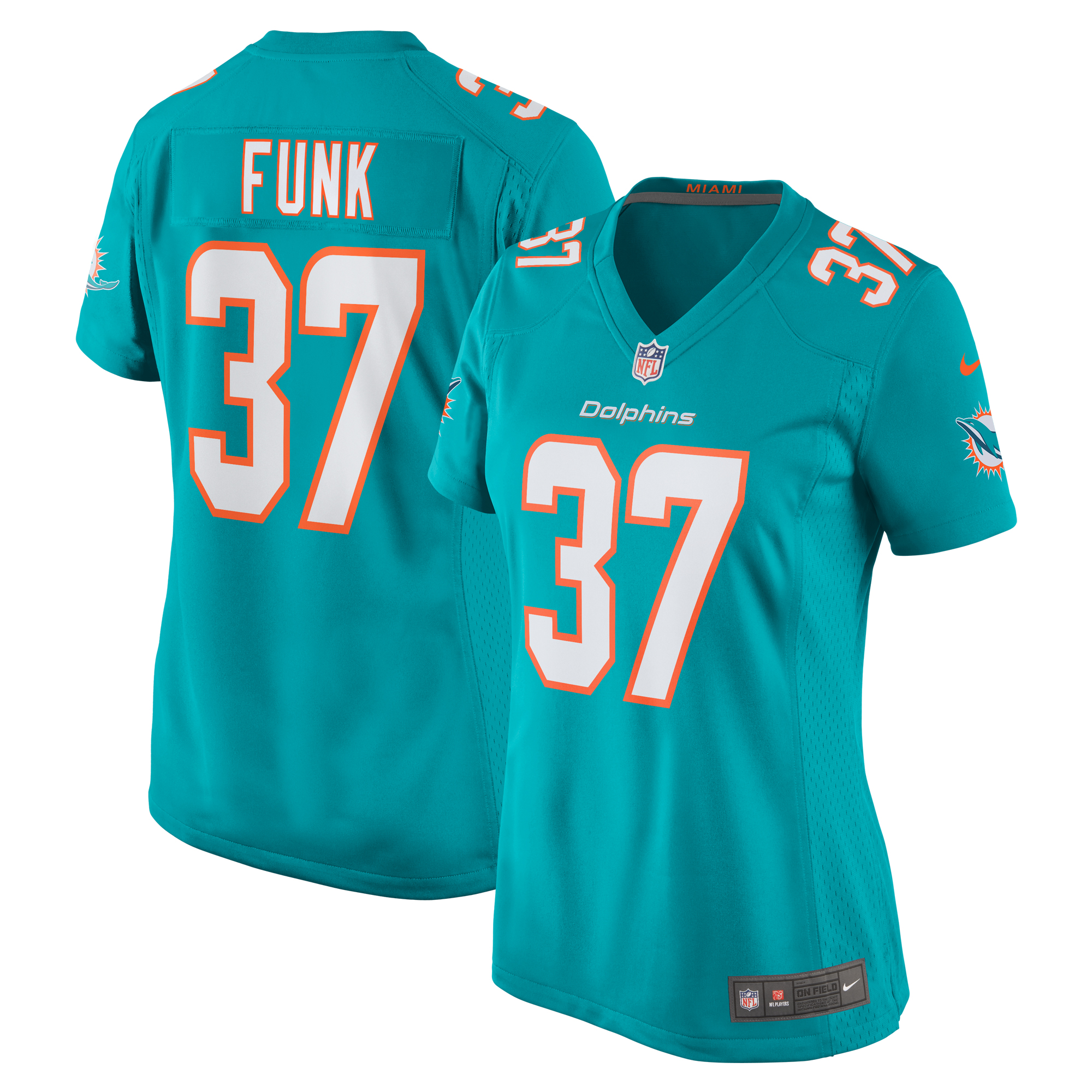 Women's Miami Dolphins Jake Funk Aqua Game Jersey JS8954 nicesnker