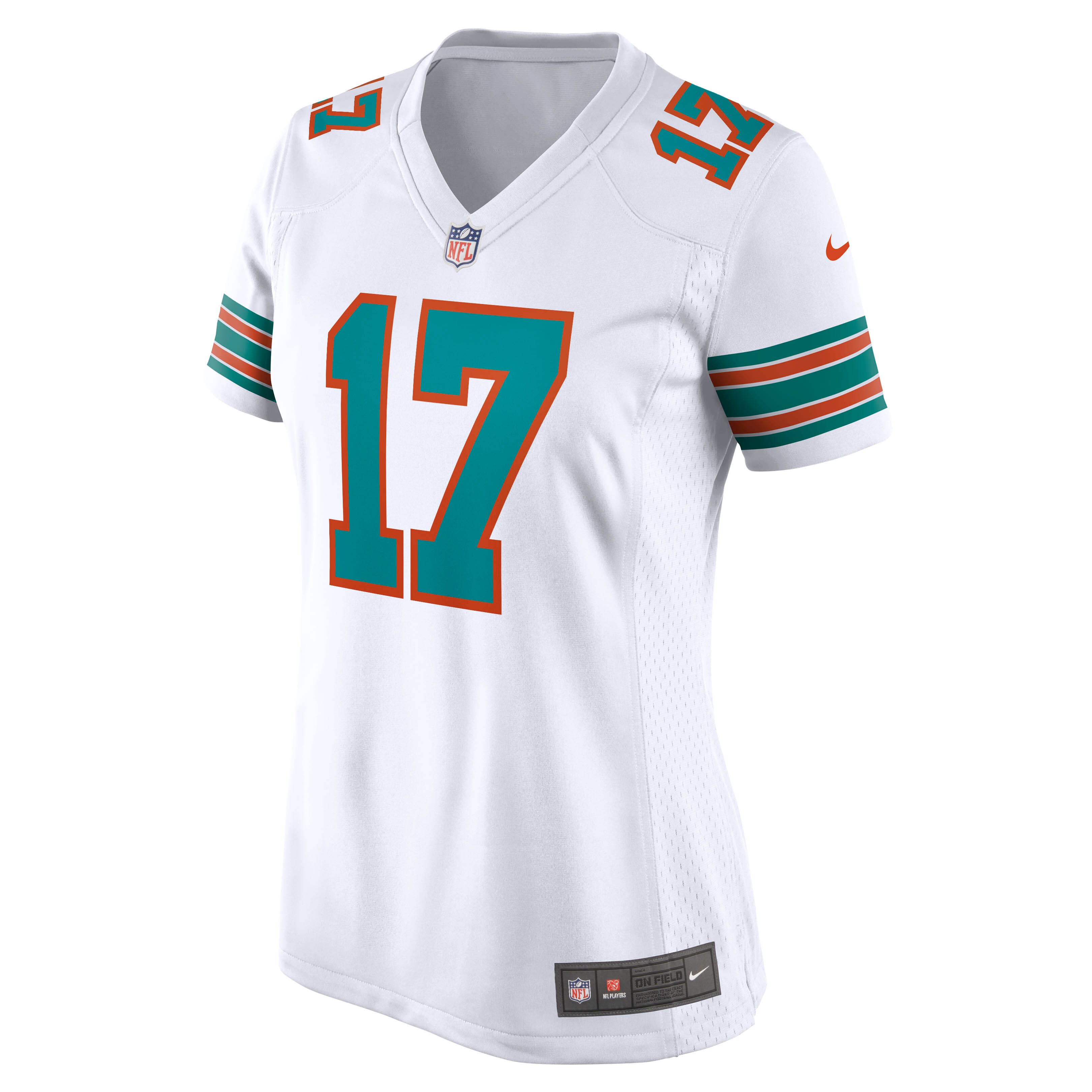Alternative view of Women's Miami Dolphins Jaylen Waddle White Game Jersey JS8120 nicesnker