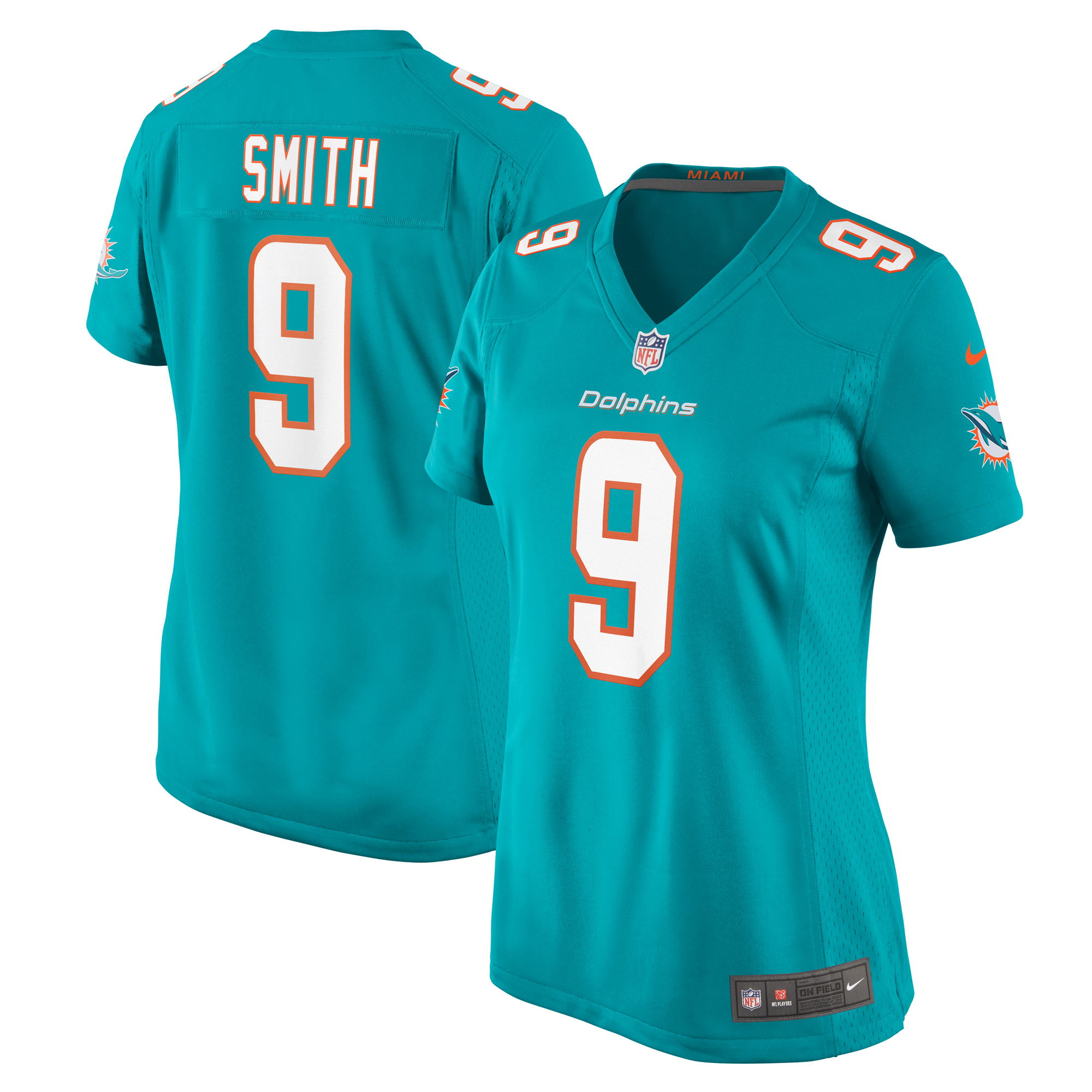 Women's Miami Dolphins Jonnu Smith Aqua Game Jersey JS9233 nicesnker