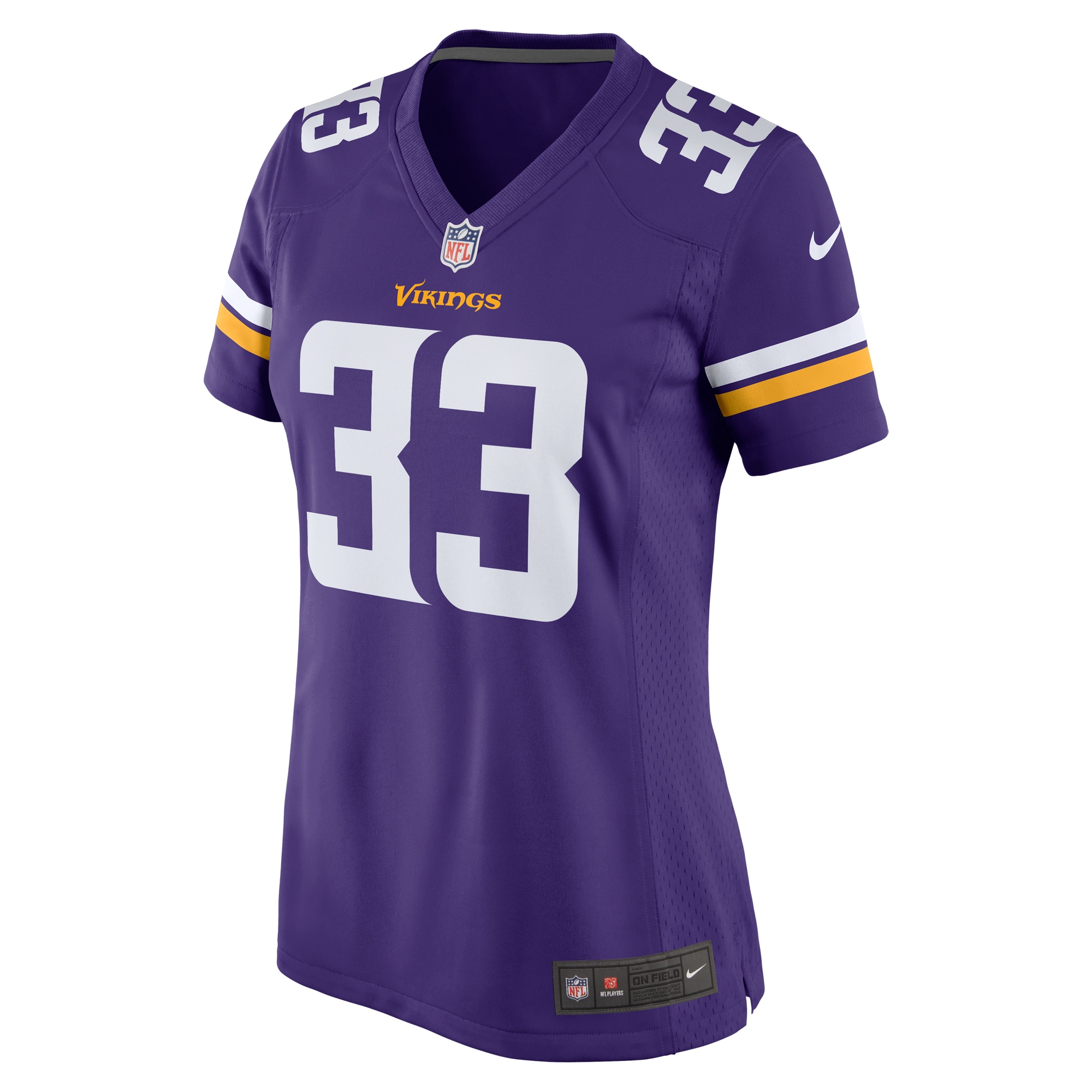 Alternative view of Women's Minnesota Vikings Aaron Jones Purple Game Player Jersey JS5690 nicesnker