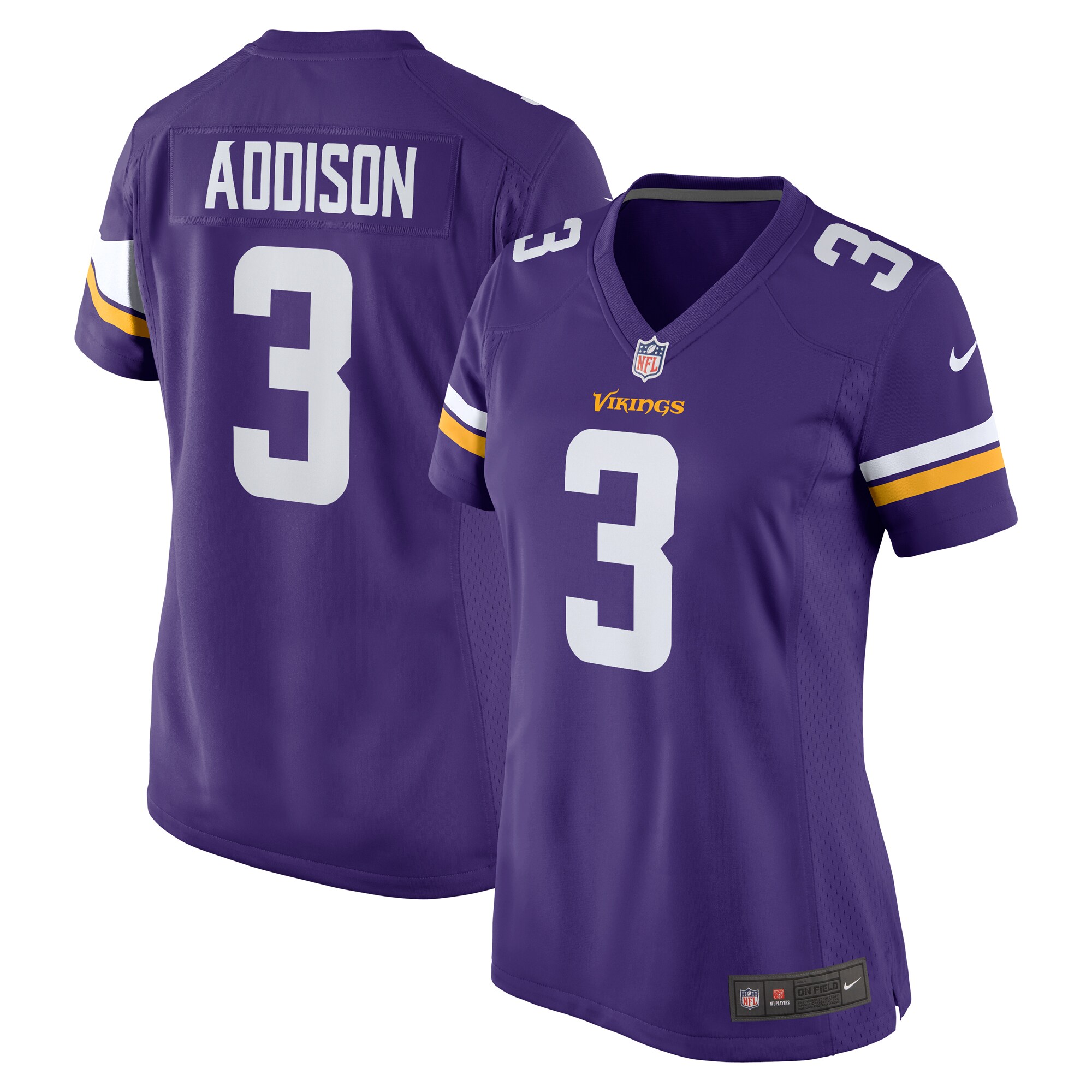 Women's Minnesota Vikings Addison Purple Team Game Jersey JS8067 nicesnker