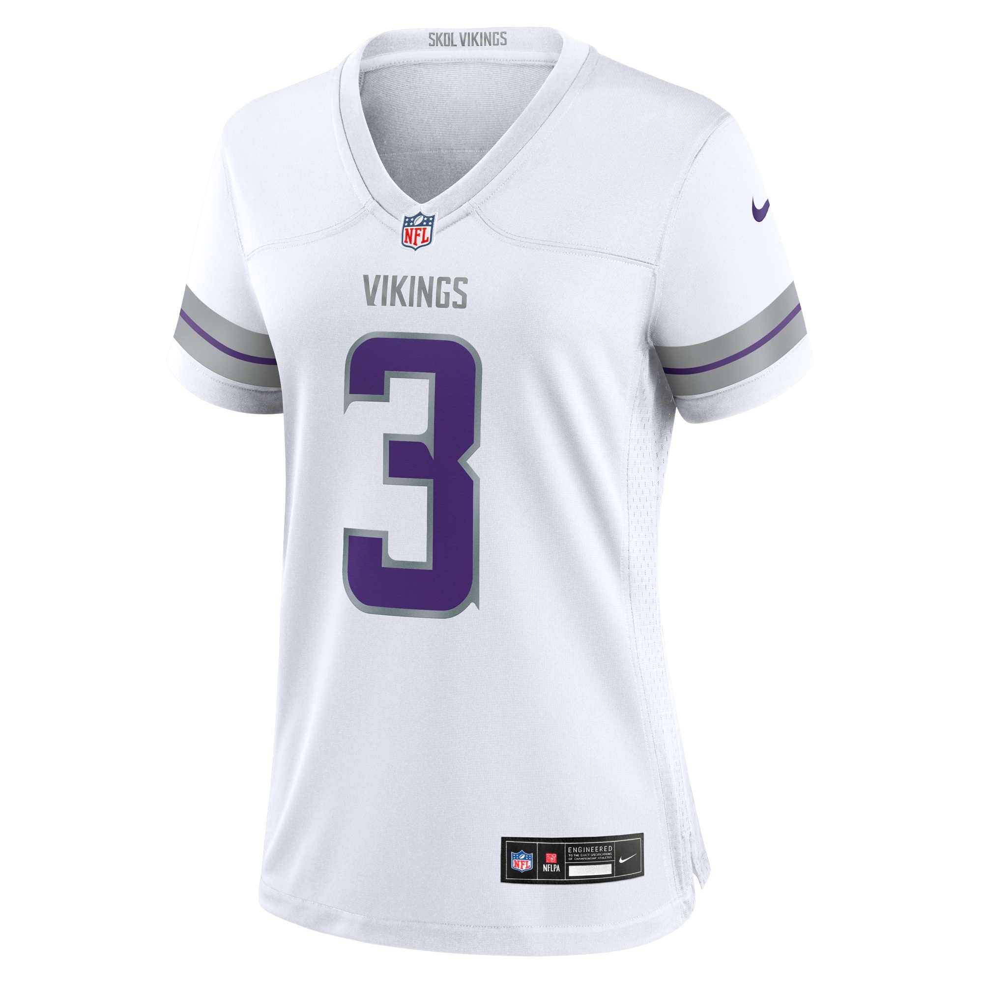 Alternative view of Women's Minnesota Vikings Addison White Alternate Game Player Jersey JS2816 nicesnker