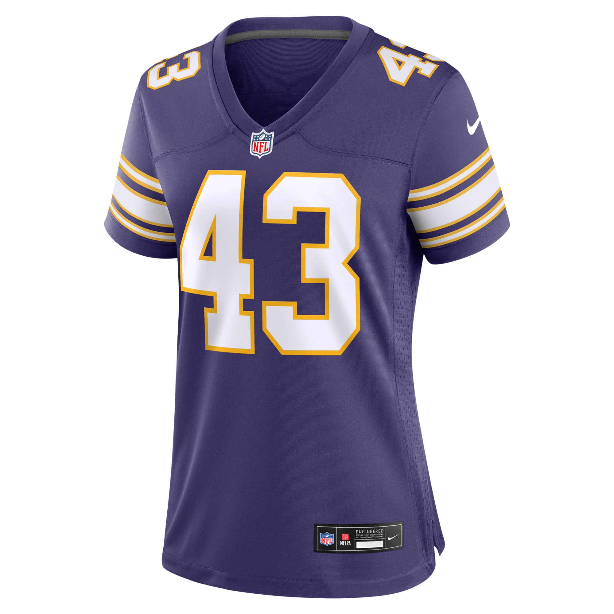 Alternative view of Women's Minnesota Vikings Andrew Van Ginkel Purple Alternate Game Jersey JS1224 nicesnker