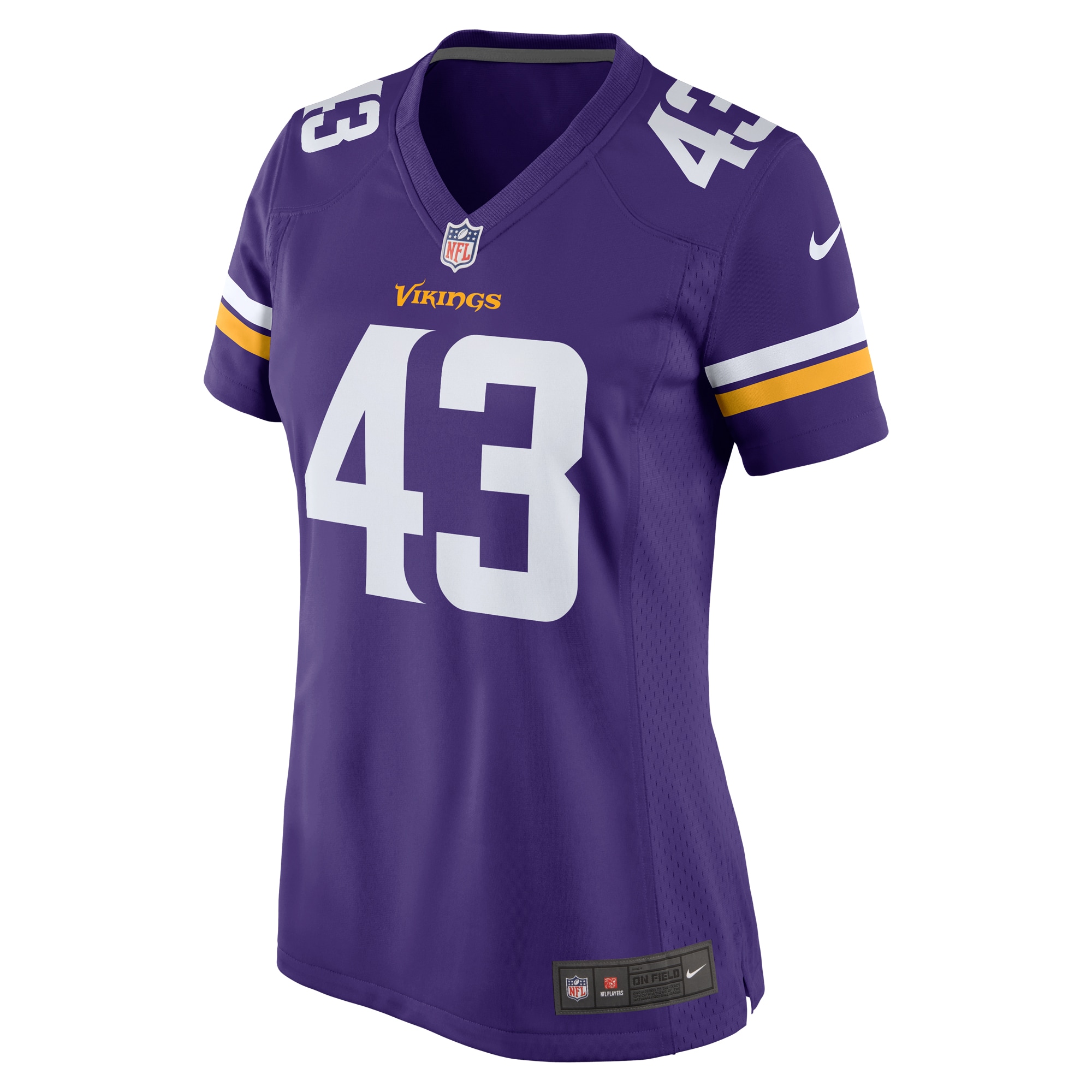Alternative view of Women's Minnesota Vikings Andrew Van Ginkel Purple Team Game Jersey JS3158 nicesnker