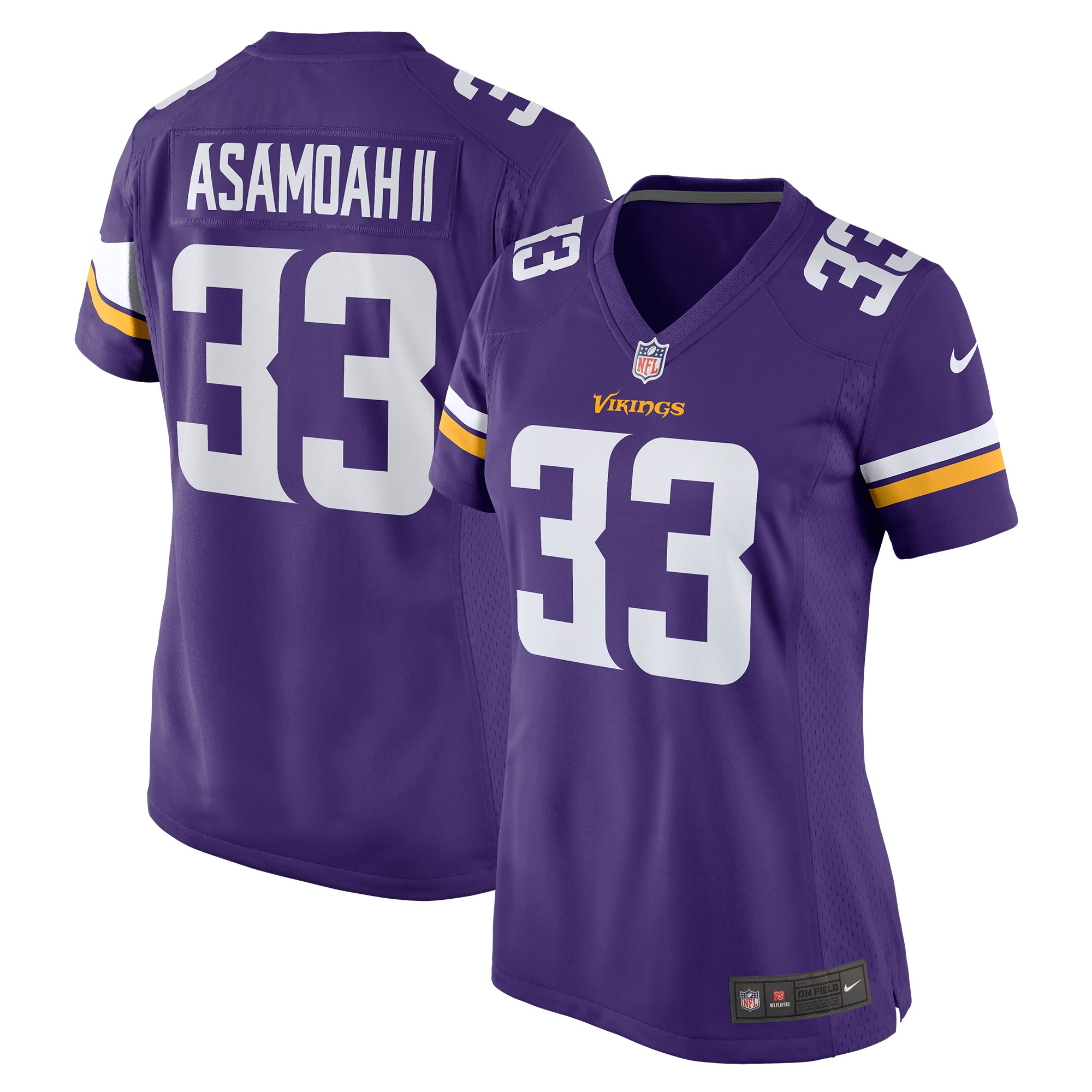 Women's Minnesota Vikings Brian Asamoah Purple Player Game Jersey JS5274 nicesnker