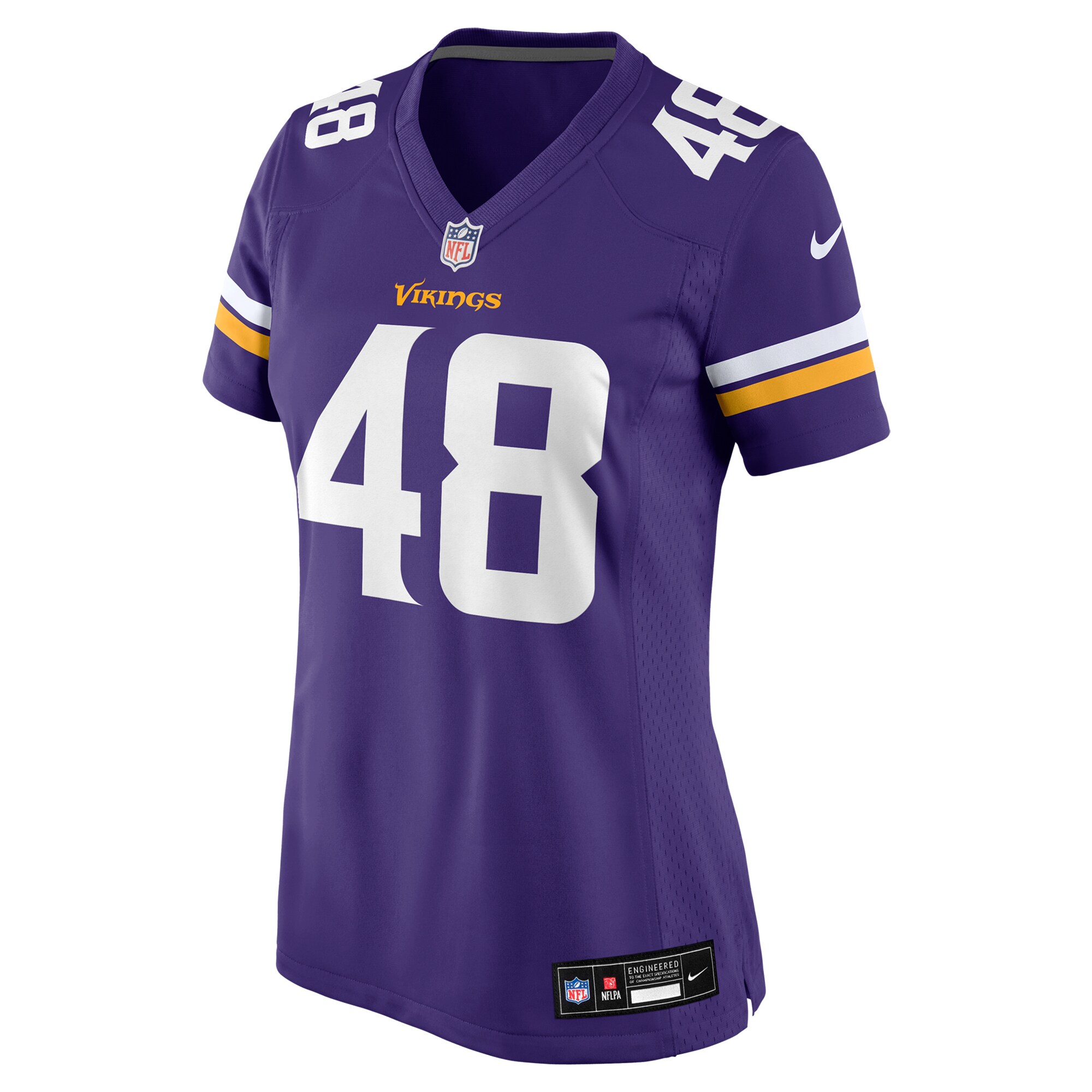 Alternative view of Women's Minnesota Vikings Calvin Munson Purple Game Jersey JS6253 nicesnker