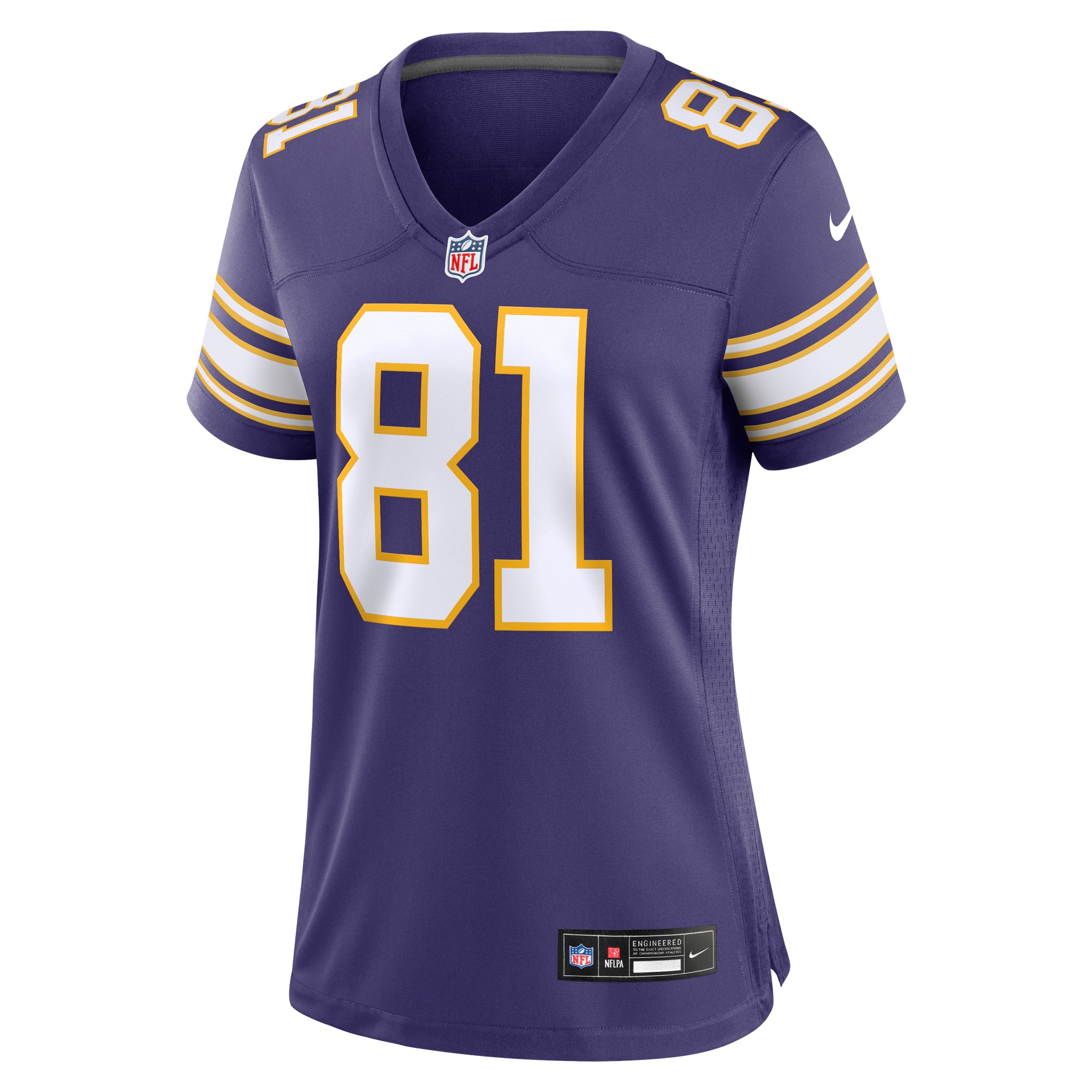 Alternative view of Women's Minnesota Vikings Carl Eller Purple Classic Retired Player Jersey JS8376 nicesnker