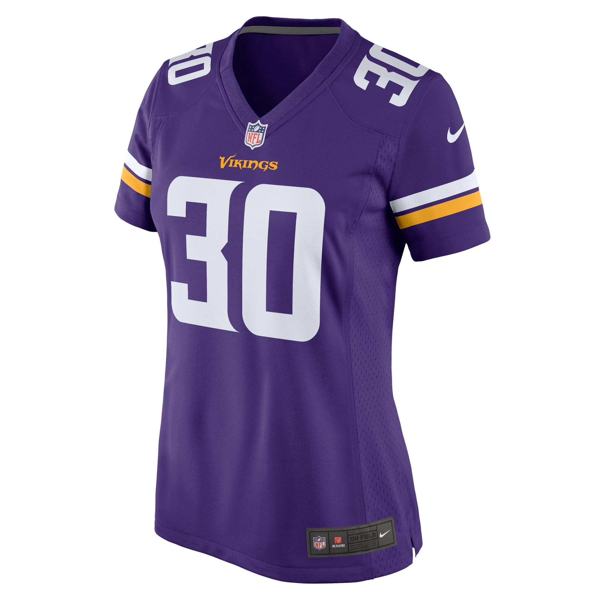 Alternative view of Women's Minnesota Vikings C.J. Ham Purple Game Jersey JS3187 nicesnker