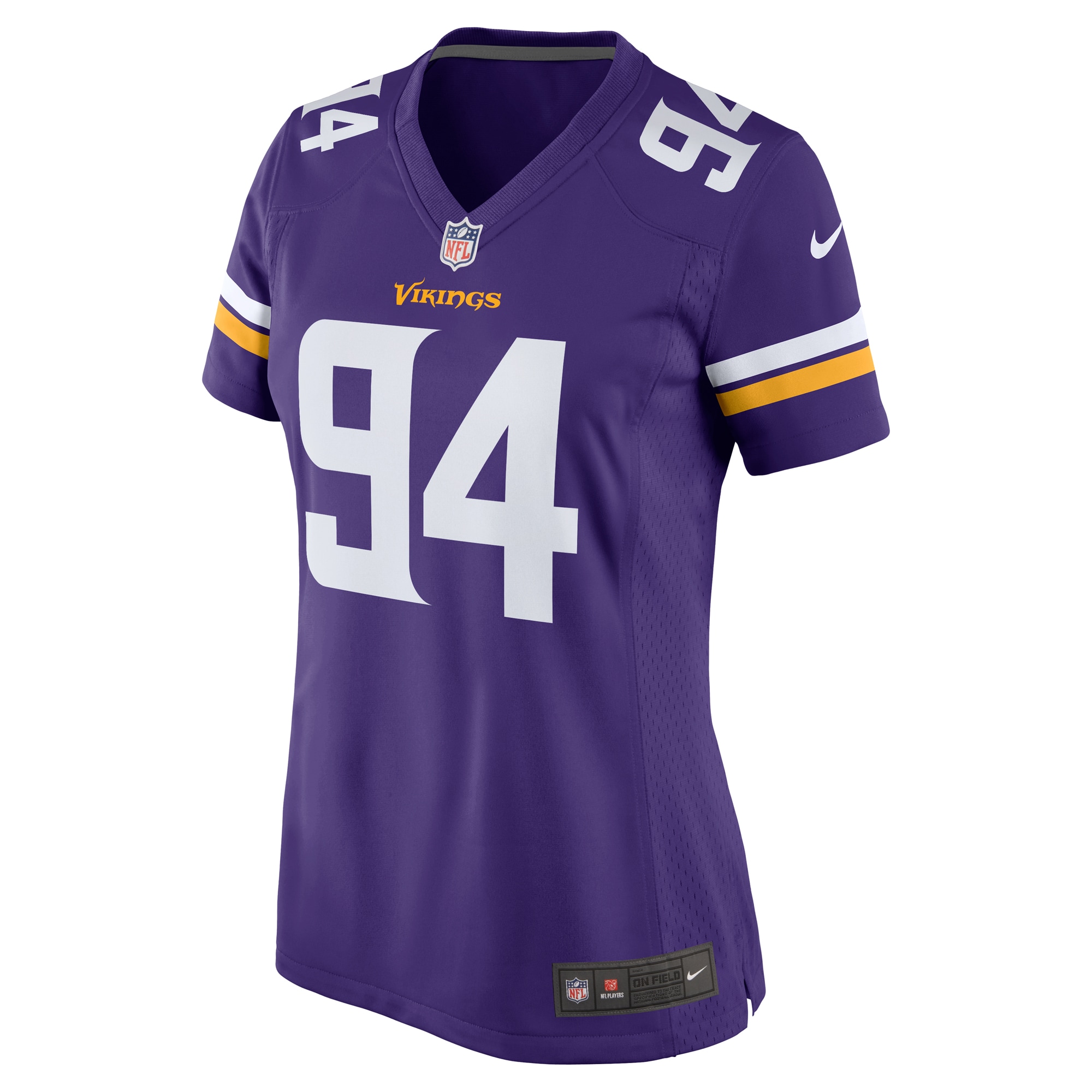 Alternative view of Women's Minnesota Vikings Dean Lowry Purple Game Player Jersey JS4247 nicesnker
