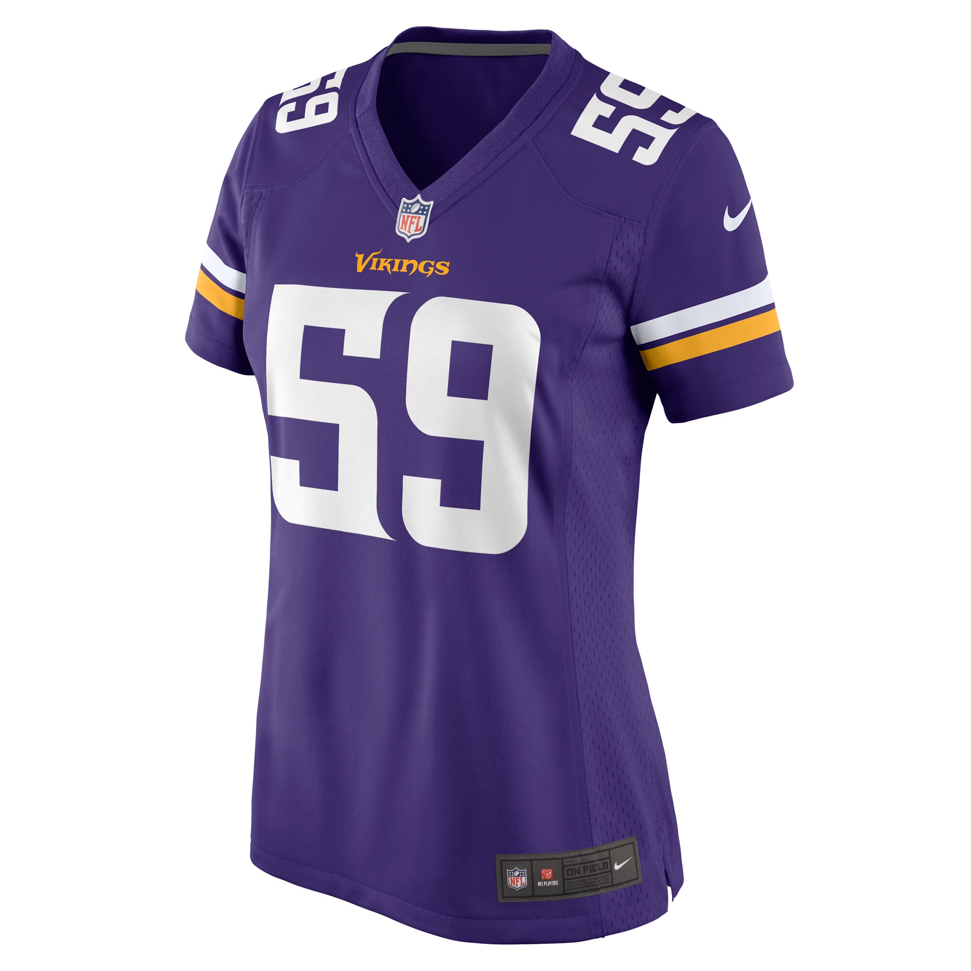 Alternative view of Women's Minnesota Vikings Gabriel Murphy Purple Game Jersey JS3945 nicesnker