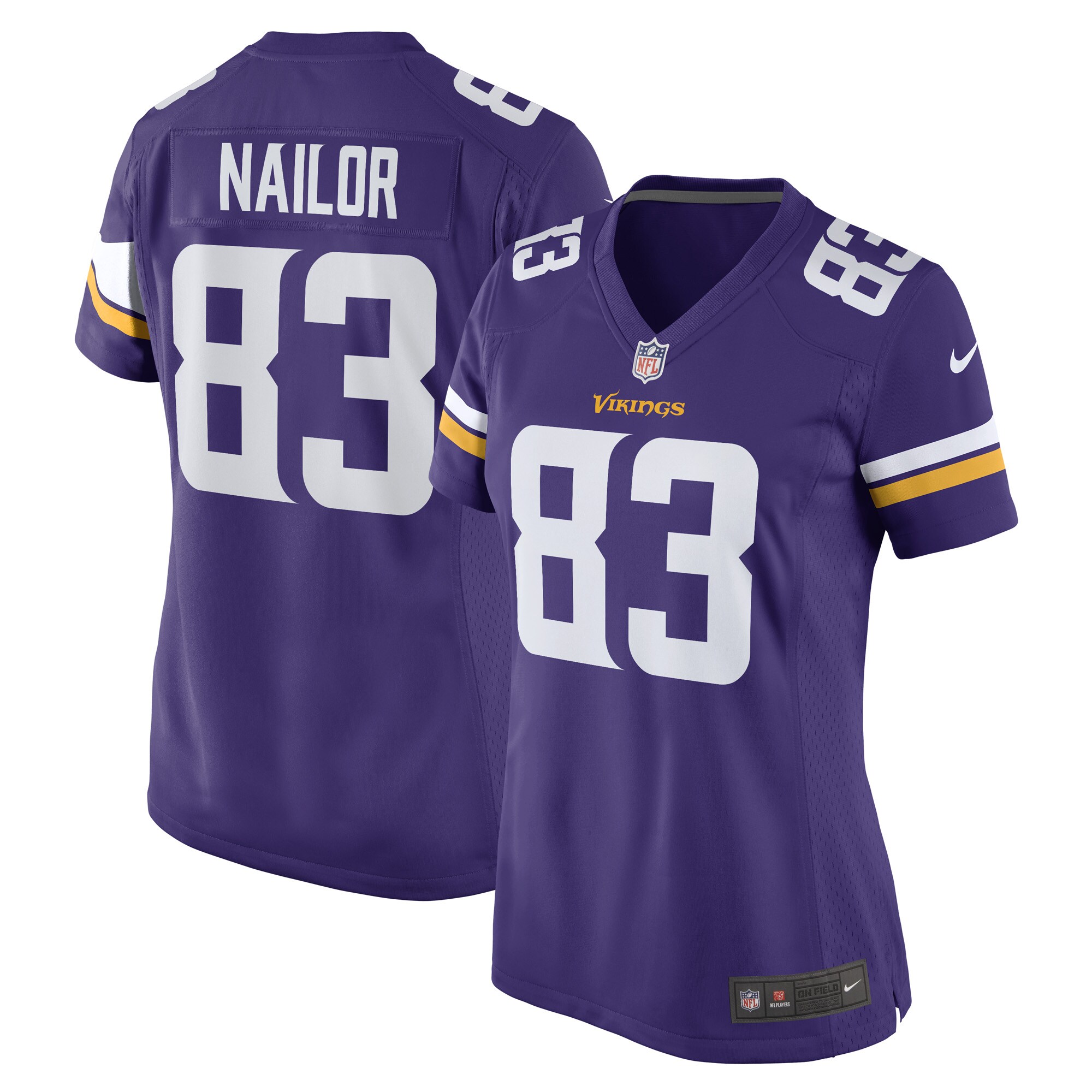 Women's Minnesota Vikings Jalen Nailor Purple Game Player Jersey JS6428 nicesnker