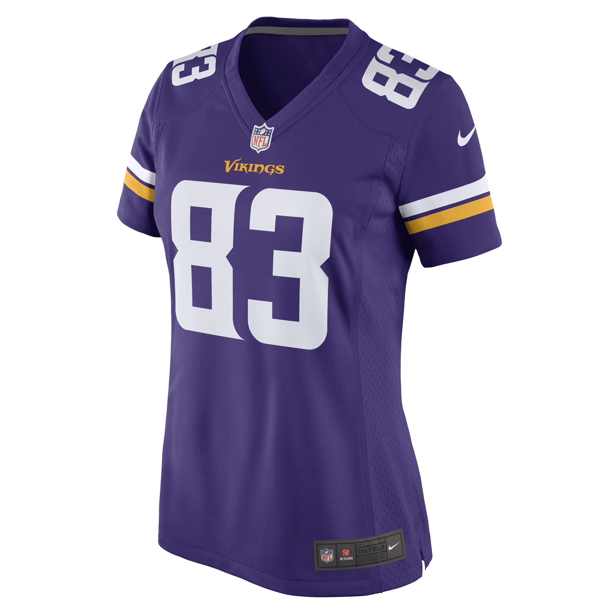 Alternative view of Women's Minnesota Vikings Jalen Nailor Purple Game Player Jersey JS6428 nicesnker
