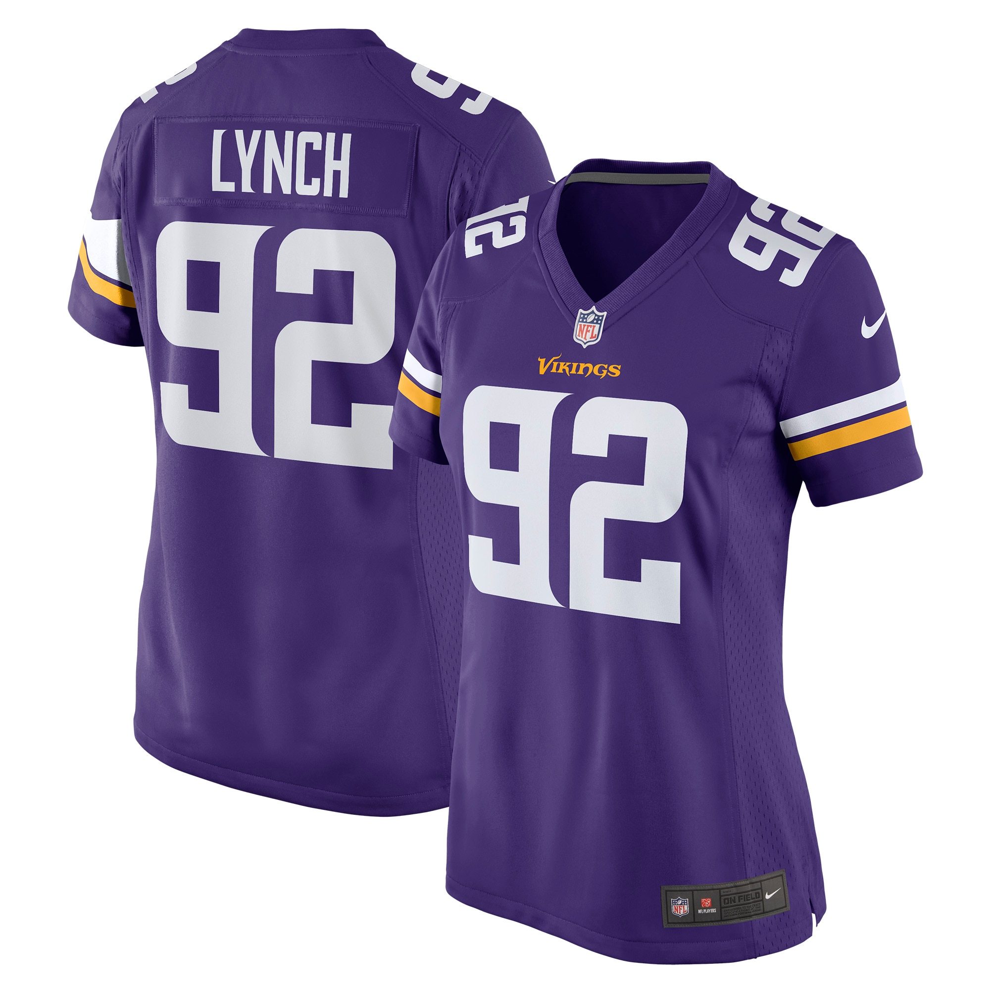 Women's Minnesota Vikings James Lynch Purple Game Player Jersey JS4429 nicesnker