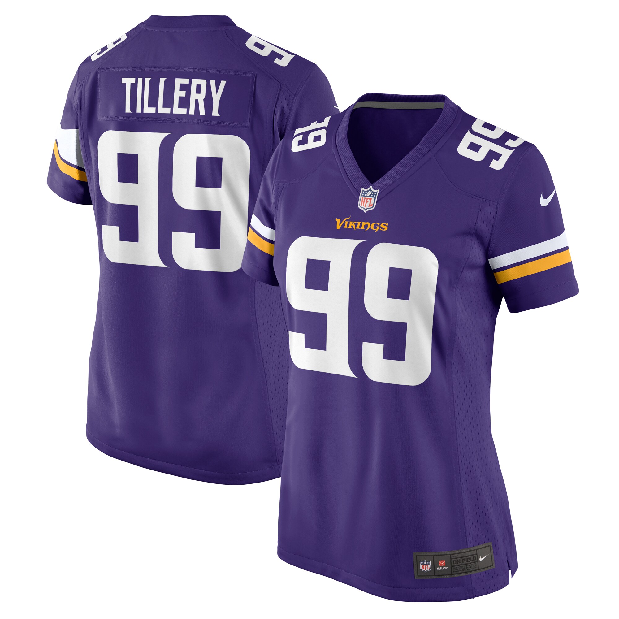 Women's Minnesota Vikings Jerry Tillery Purple Game Jersey JS8371 nicesnker