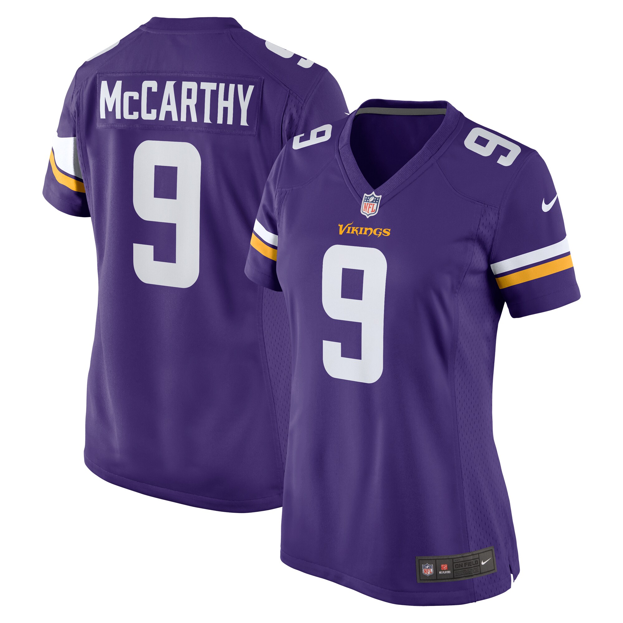 Women's Minnesota Vikings J.J. McCarthy Purple Player Game Jersey JS8939 nicesnker