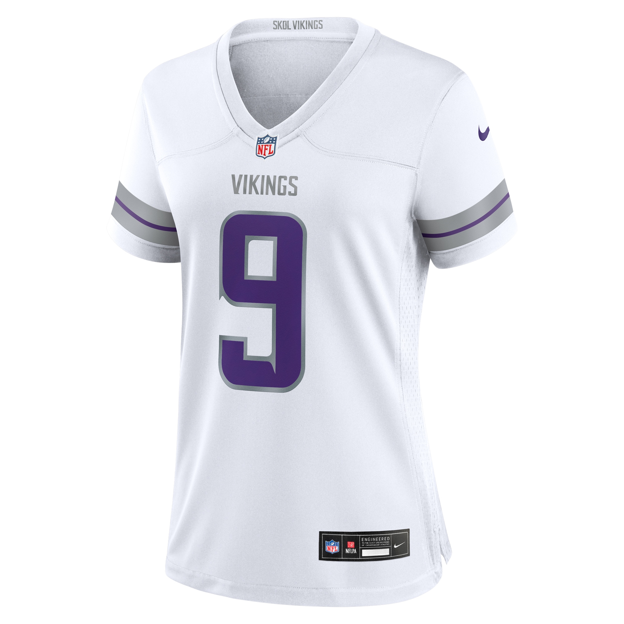 Alternative view of Women's Minnesota Vikings J.J. McCarthy White Alternate Game Player Jersey JS1229 nicesnker