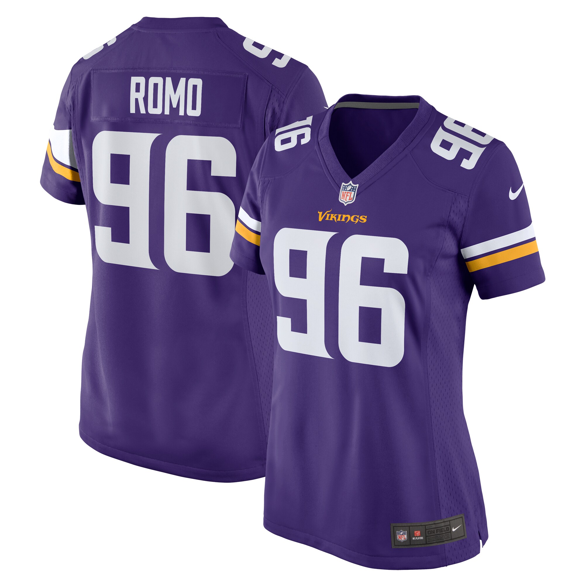 Women's Minnesota Vikings John Parker Romo Purple Game Jersey JS7775 nicesnker