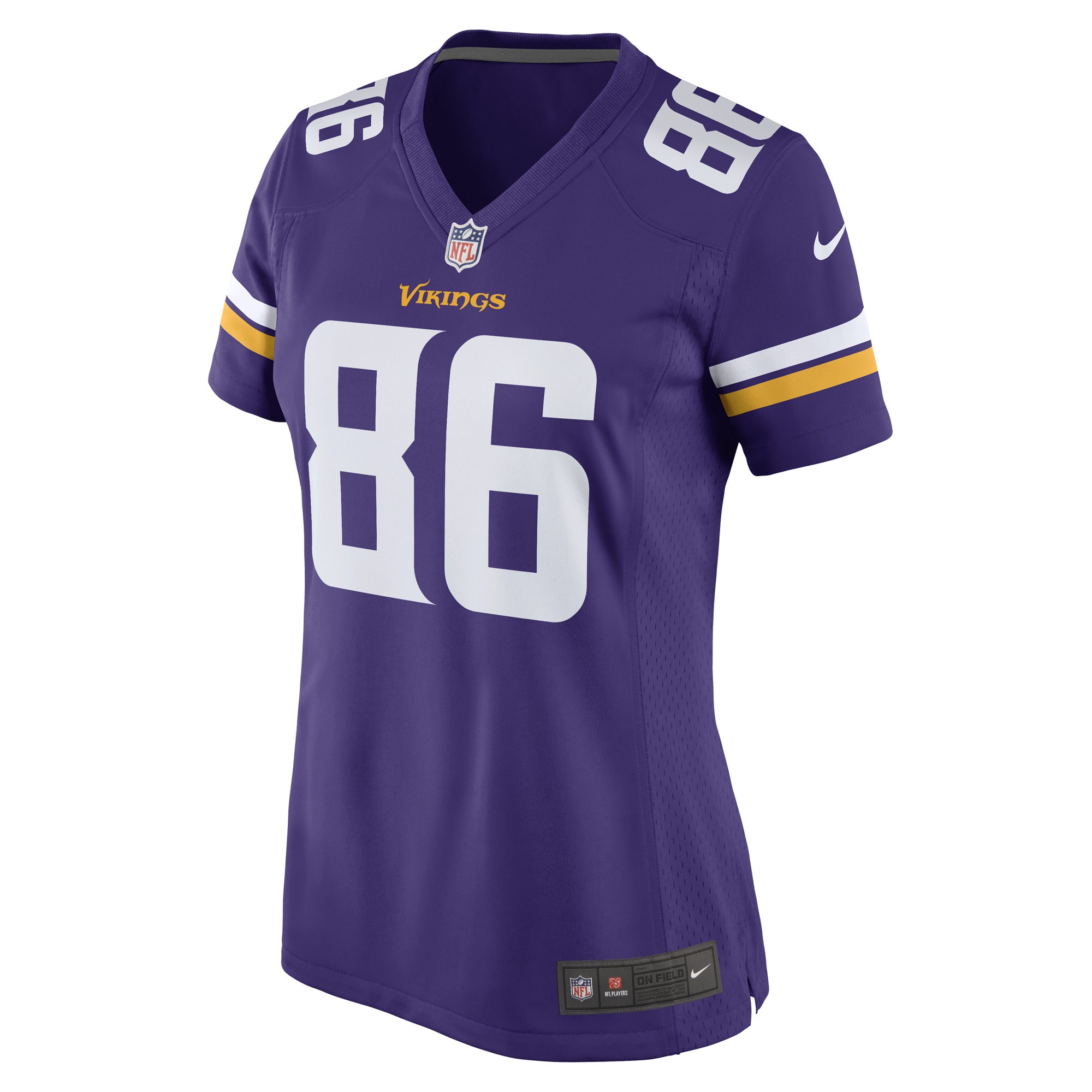 Alternative view of Women's Minnesota Vikings Johnny Mundt Purple Game Player Jersey JS8985 nicesnker