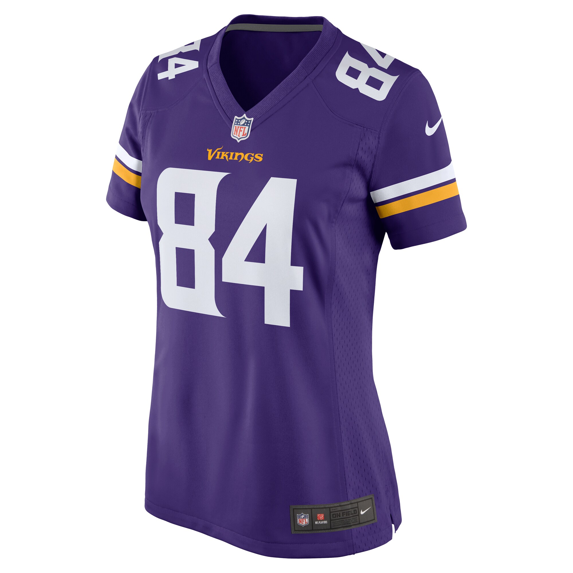 Alternative view of Women's Minnesota Vikings Josh Oliver Purple Game Player Jersey JS6656 nicesnker