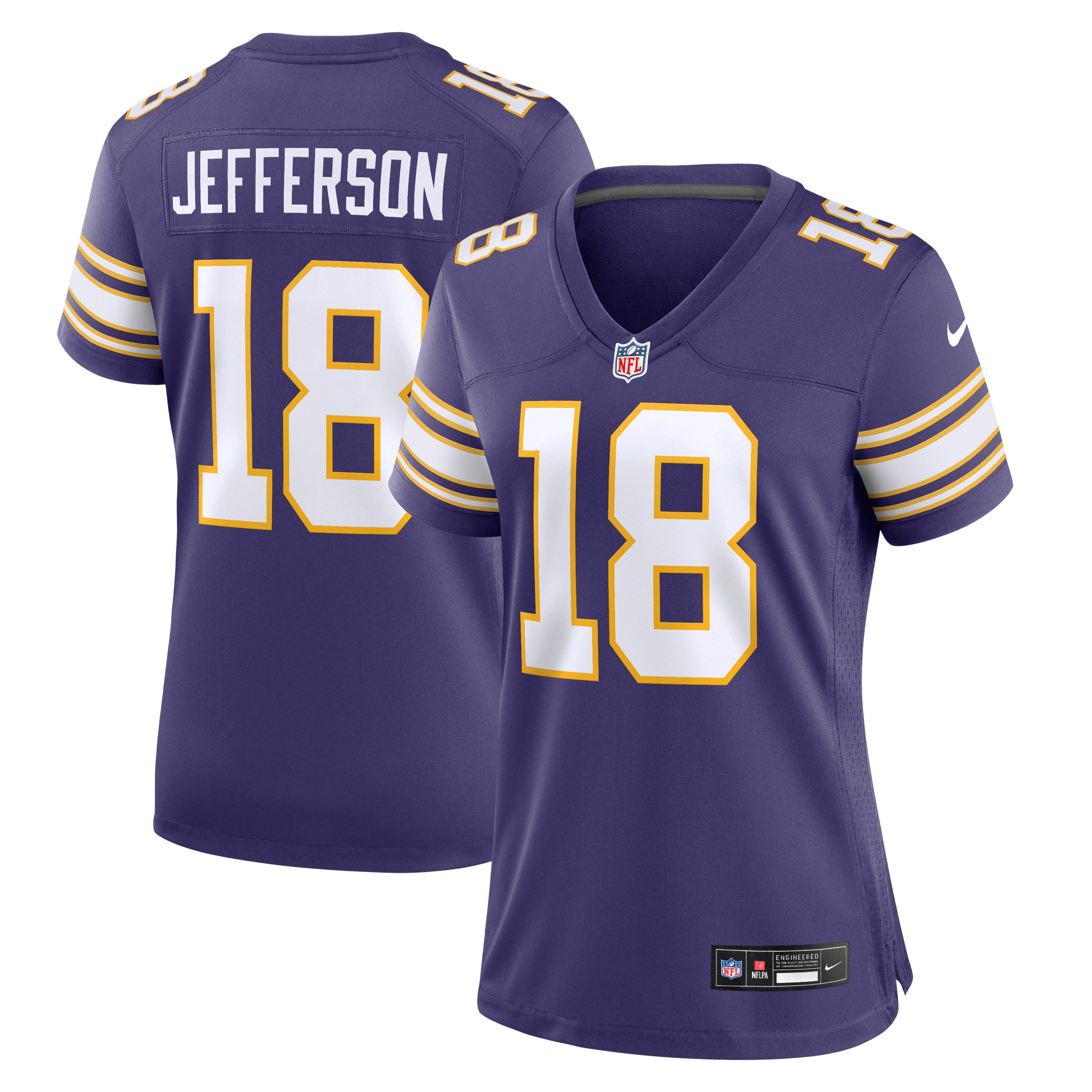 Women's Minnesota Vikings Justin Jefferson Purple Player Jersey JS4708 nicesnker
