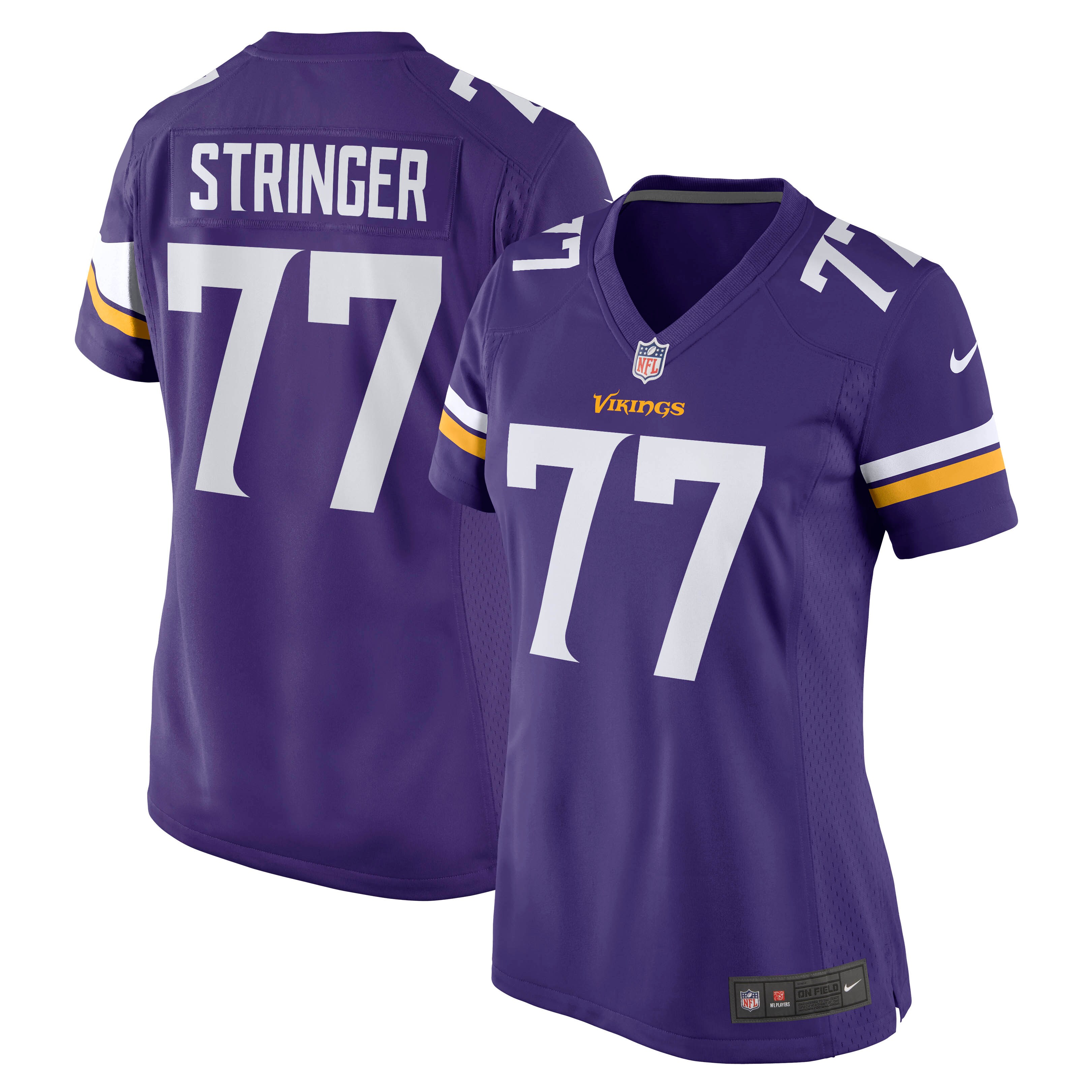 Women's Minnesota Vikings Korey Stringer Purple Retired Player Jersey JS6687 nicesnker