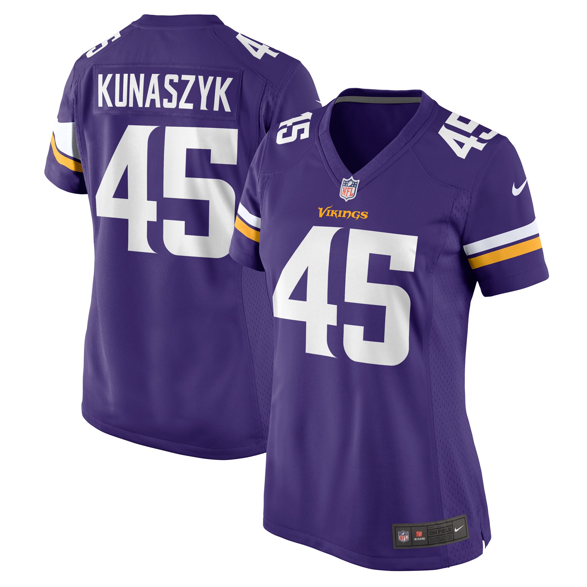 Women's Minnesota Vikings Kunaszyk Purple Game Jersey JS6404 nicesnker