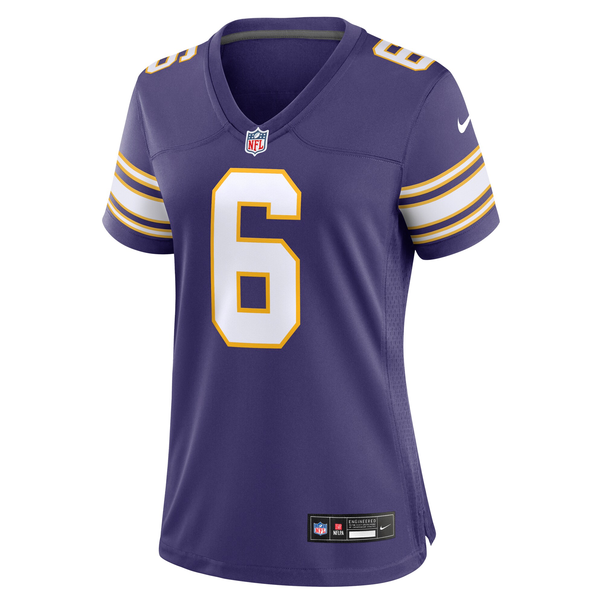 Alternative view of Women's Minnesota Vikings Lewis Cine Purple Classic Player Game Jersey JS2375 nicesnker