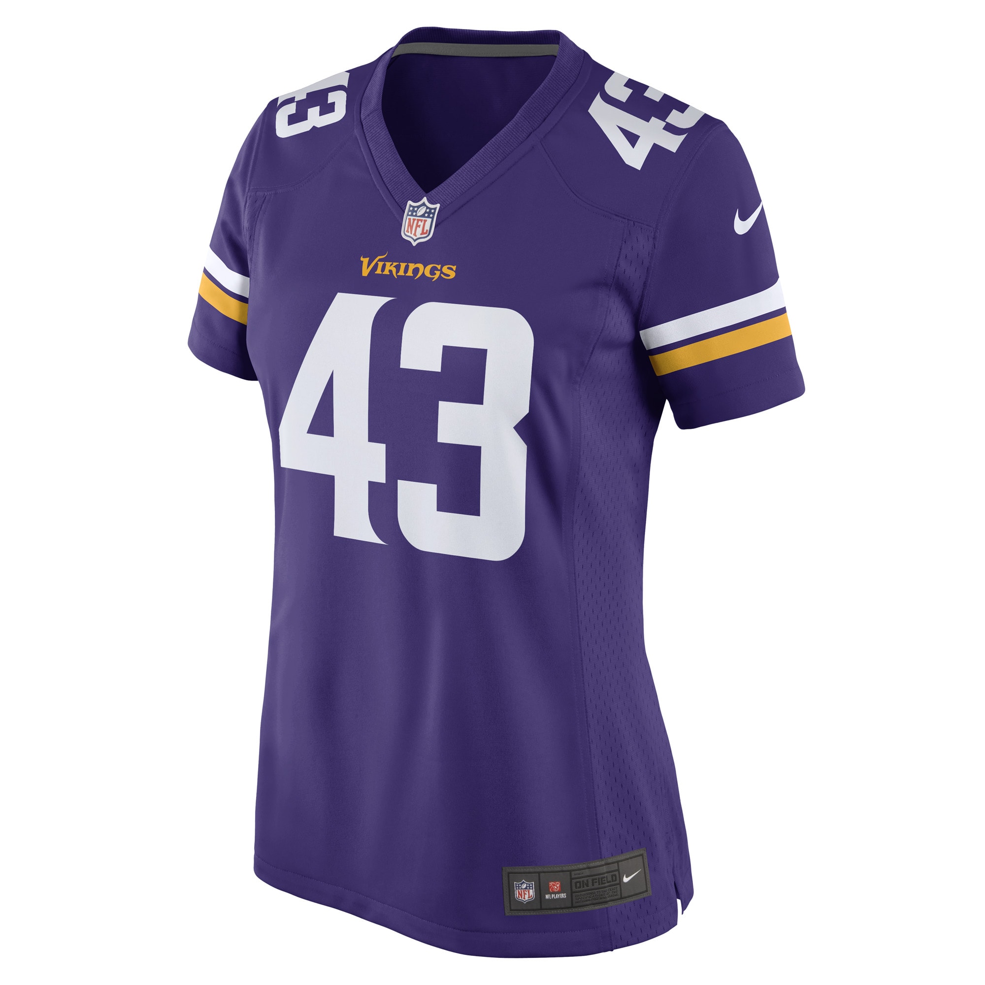 Alternative view of Women's Minnesota Vikings Luiji Vilain Purple Game Player Jersey JS2624 nicesnker