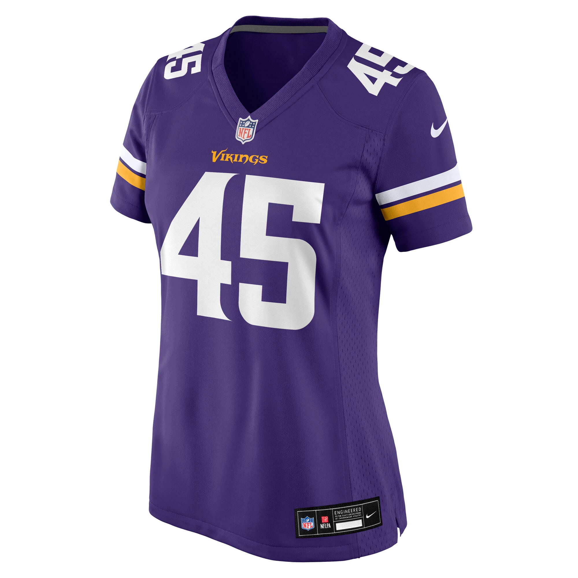 Alternative view of Women's Minnesota Vikings Max Tooley Purple Team Game Jersey JS3638 nicesnker