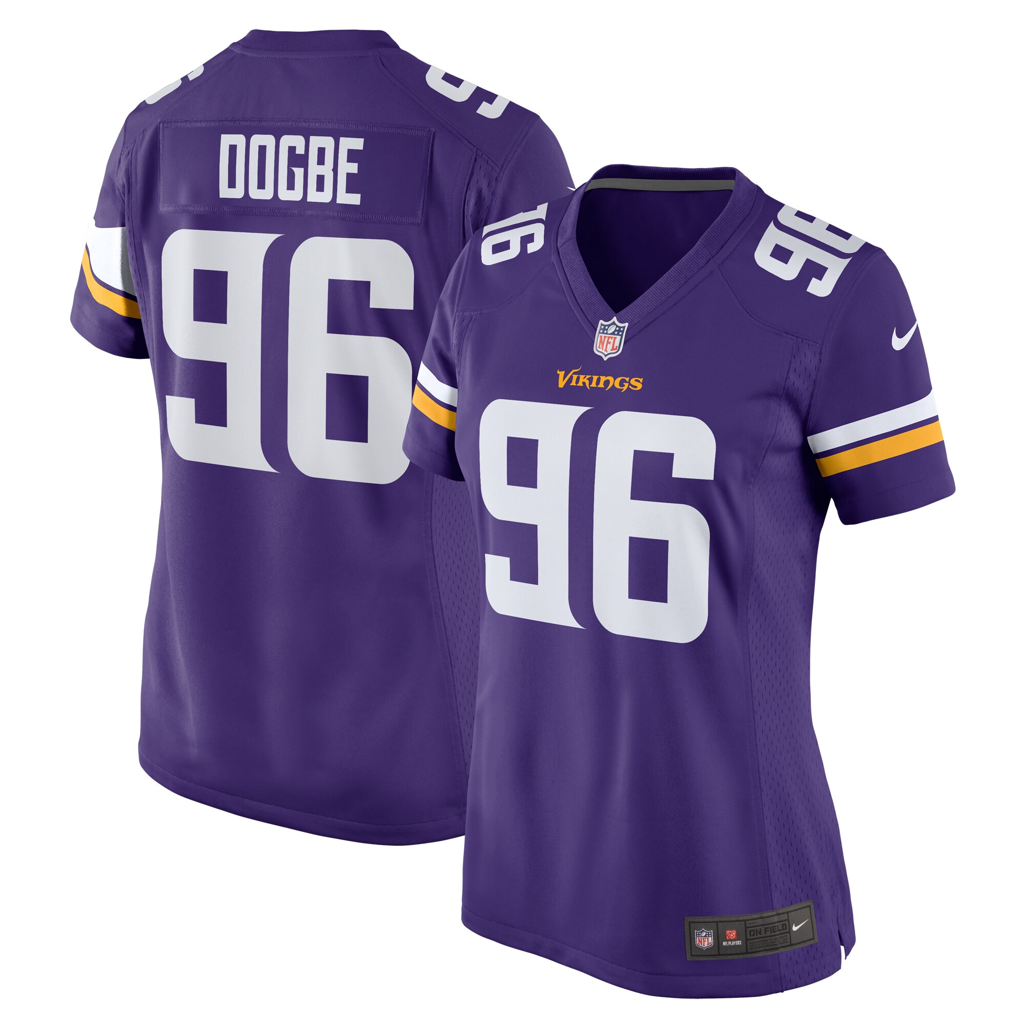 Women's Minnesota Vikings Michael Dogbe Purple Team Game Jersey JS8286 nicesnker