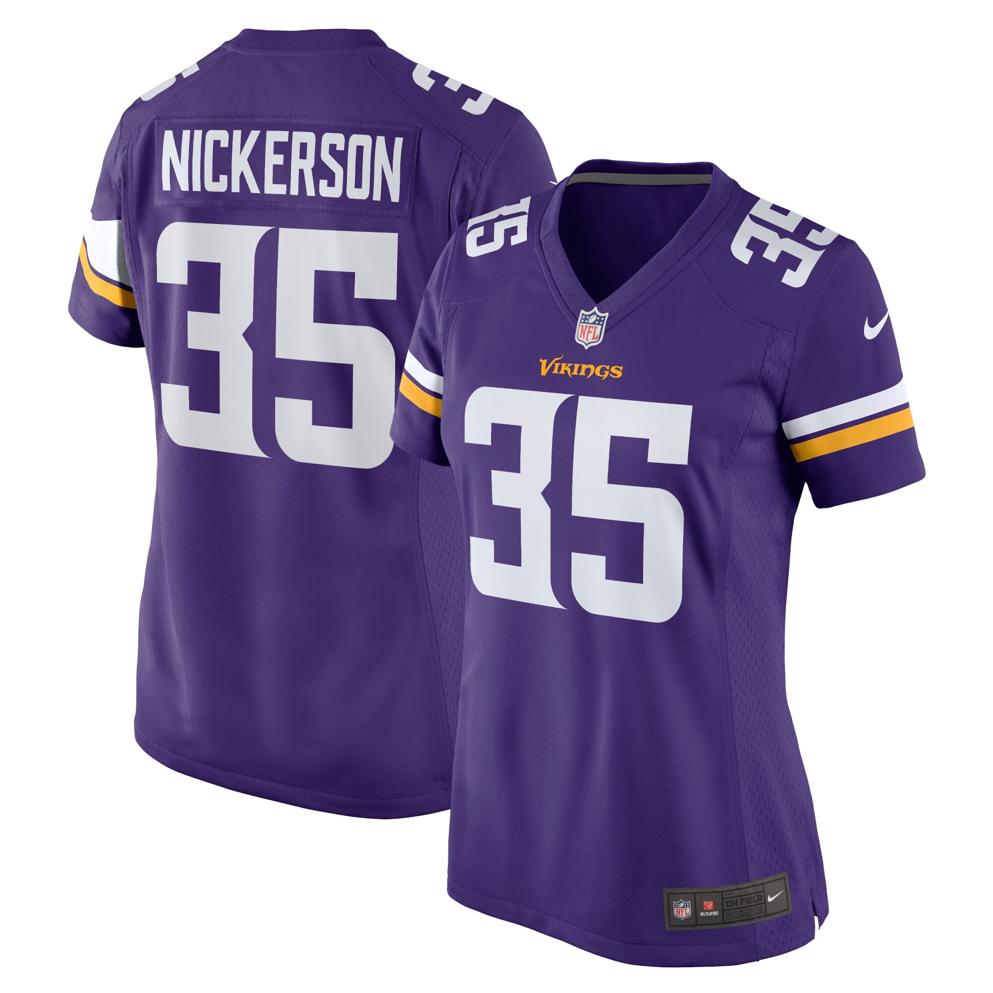 Women's Minnesota Vikings Parry Nickerson Purple Home Game Player Jersey JS8289 nicesnker