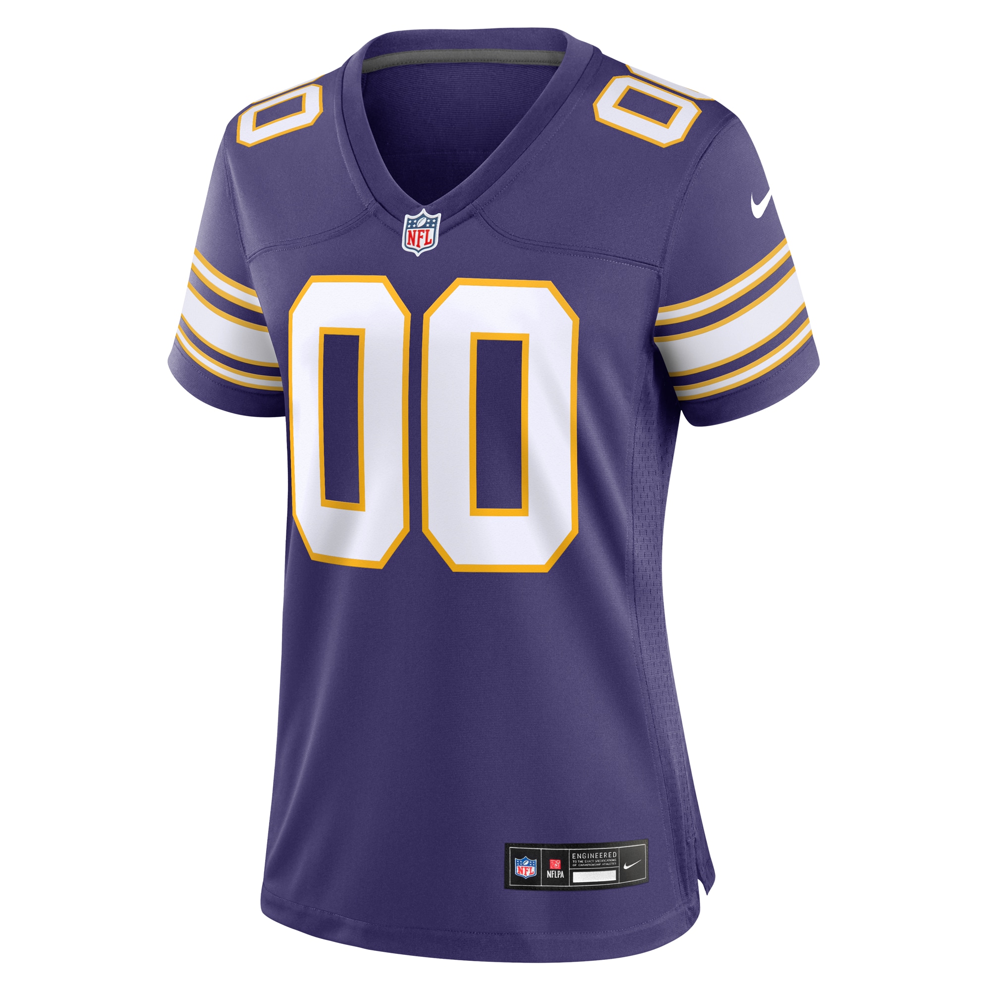 Alternative view of Women's Minnesota Vikings Purple Classic Custom Game Jersey JS4072 nicesnker