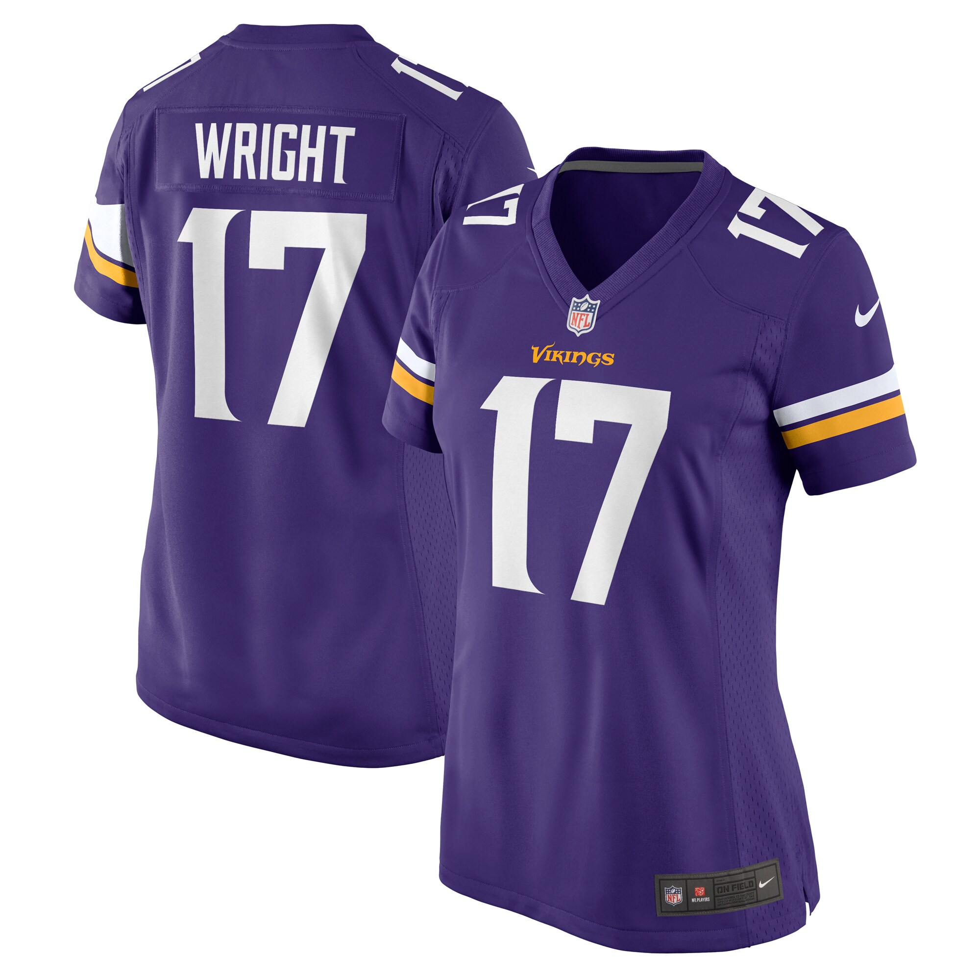 Women's Minnesota Vikings Ryan Wright Purple Game Jersey JS1204 nicesnker