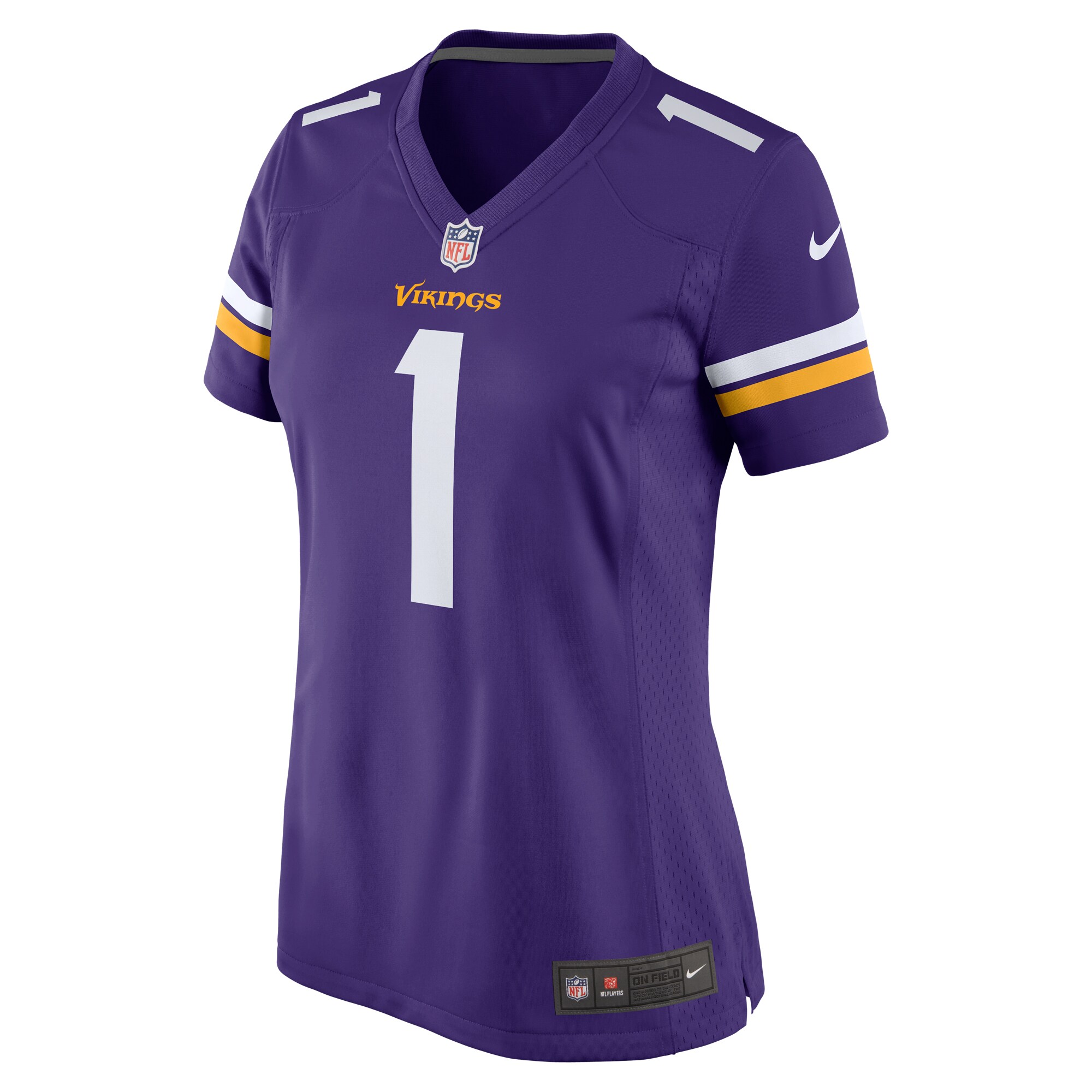 Alternative view of Women's Minnesota Vikings Shaquill Griffin Purple Team Game Jersey JS8873 nicesnker