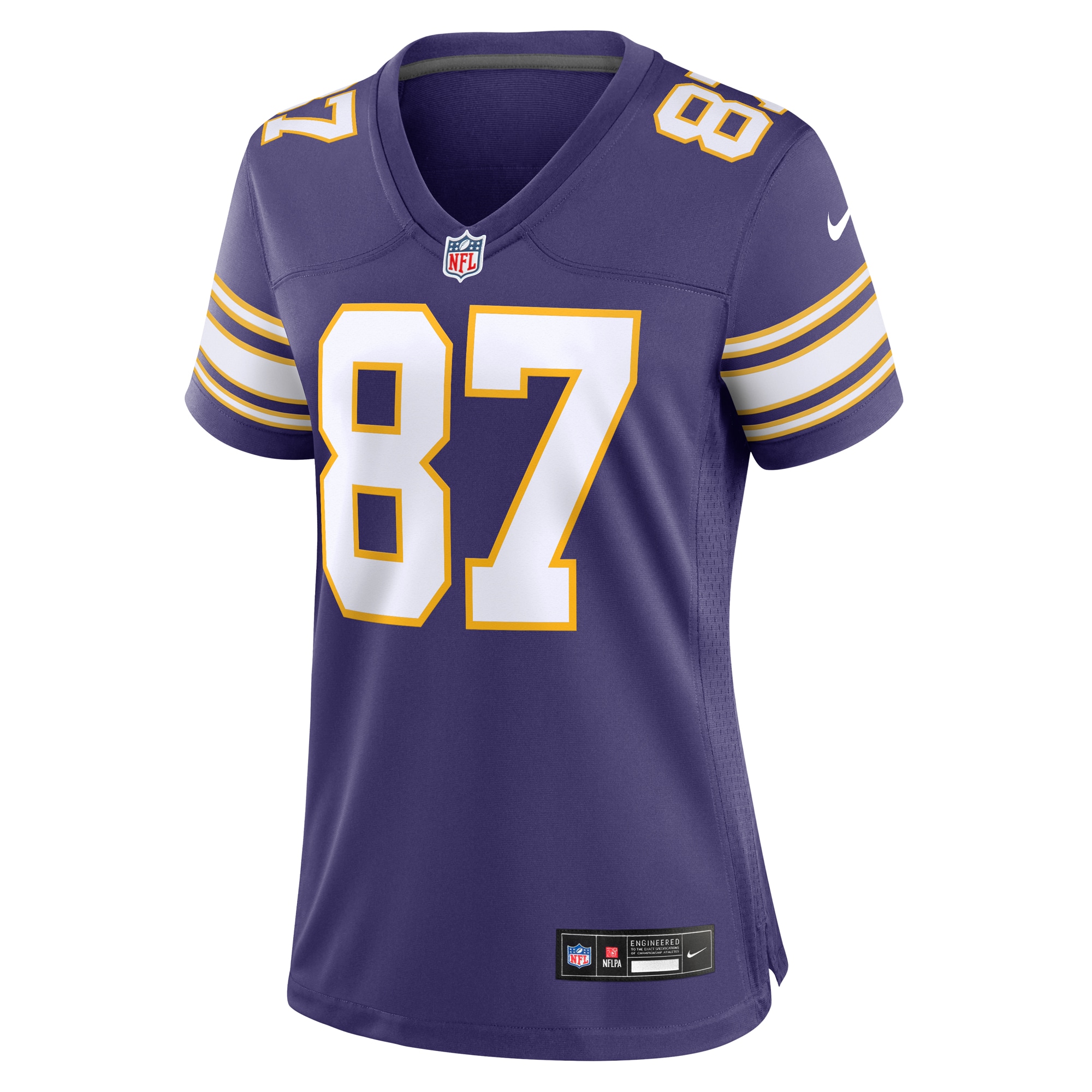 Alternative view of Women's Minnesota Vikings T.J. Hockenson Purple Player Jersey JS3341 nicesnker