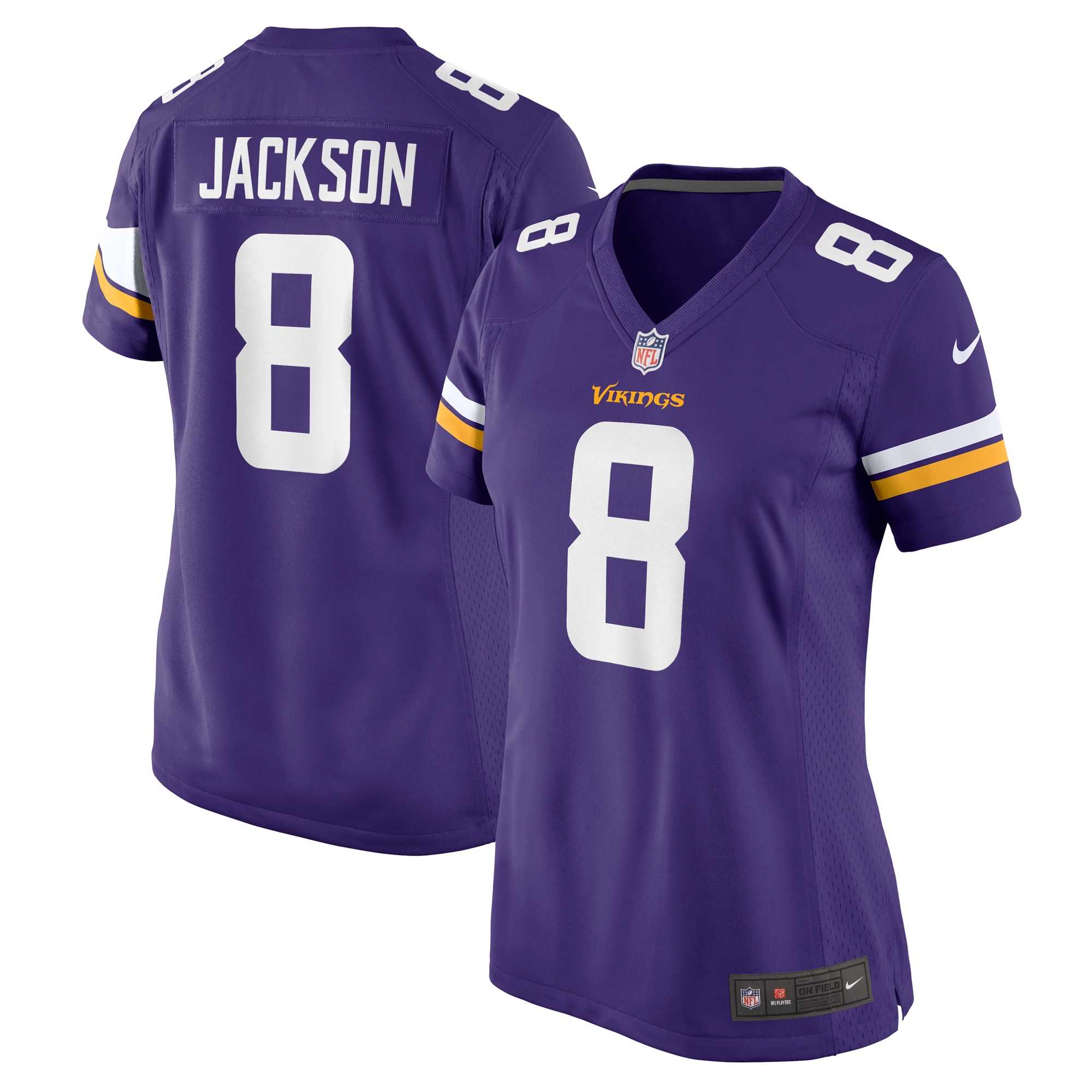 Women's Minnesota Vikings Trishton Jackson Purple Game Jersey JS5101 nicesnker