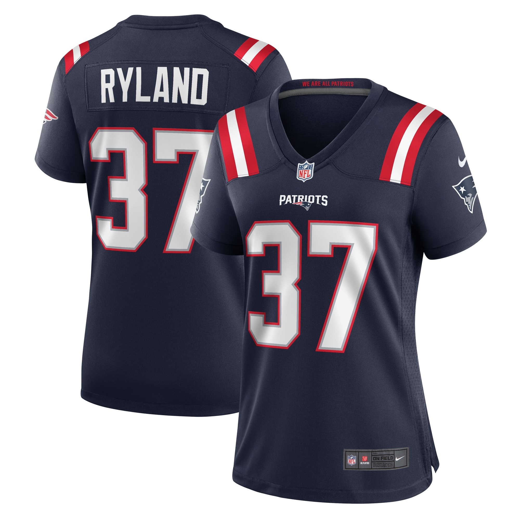 Women's New England Patriots Chad Ryland Navy Team Game Jersey JS9012 nicesnker